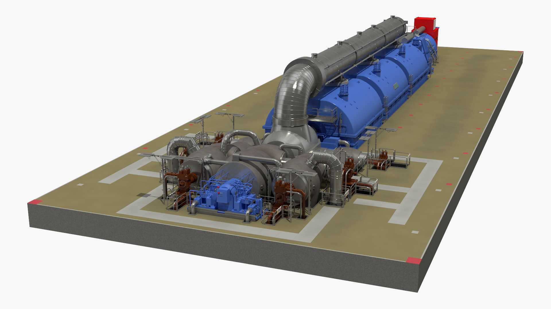 3D model Steam Driven Turbine Generator