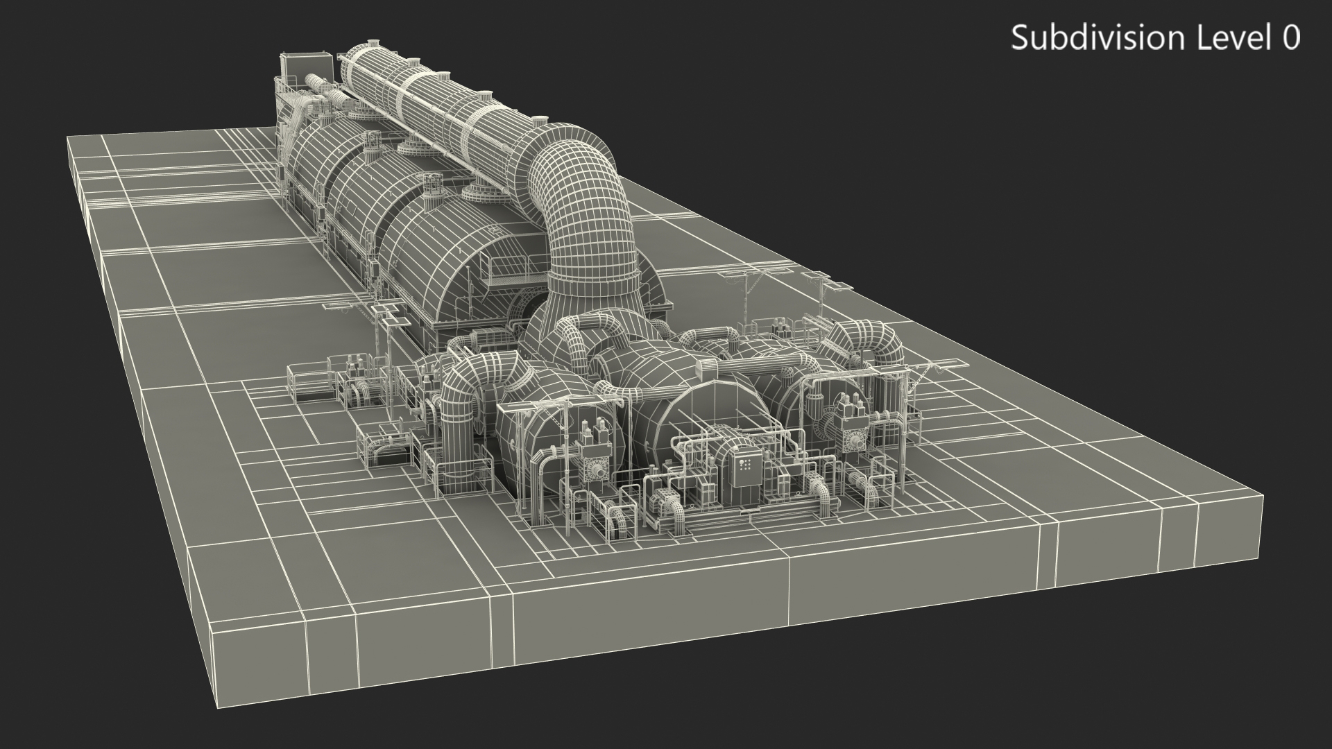 3D model Steam Driven Turbine Generator