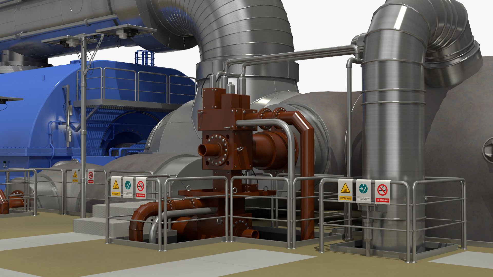 3D model Steam Driven Turbine Generator