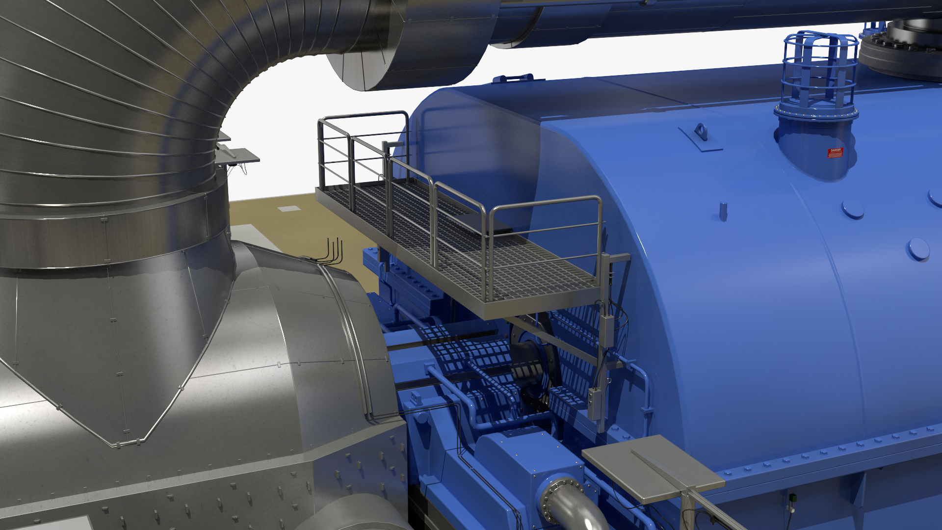 3D model Steam Driven Turbine Generator