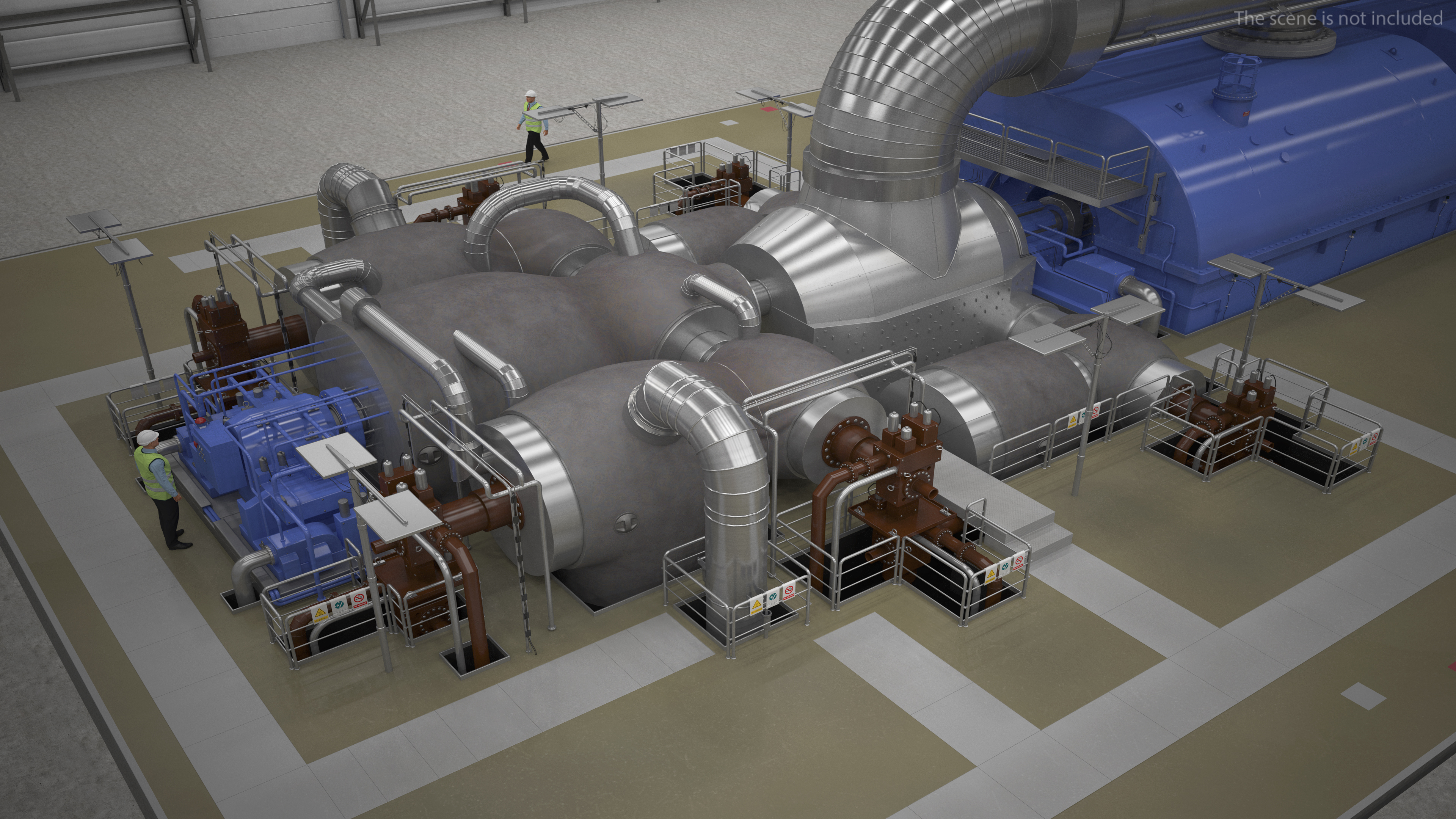 3D model Steam Driven Turbine Generator