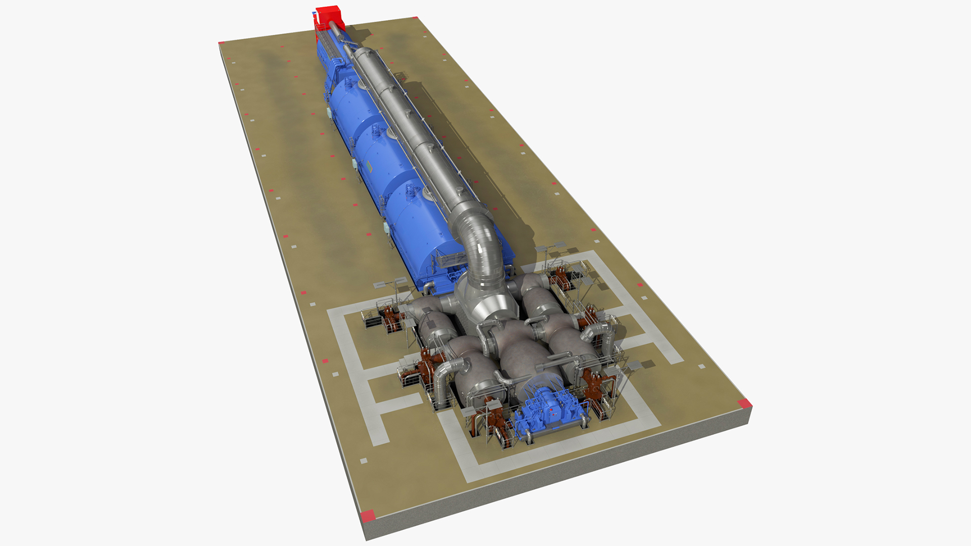 3D model Steam Driven Turbine Generator
