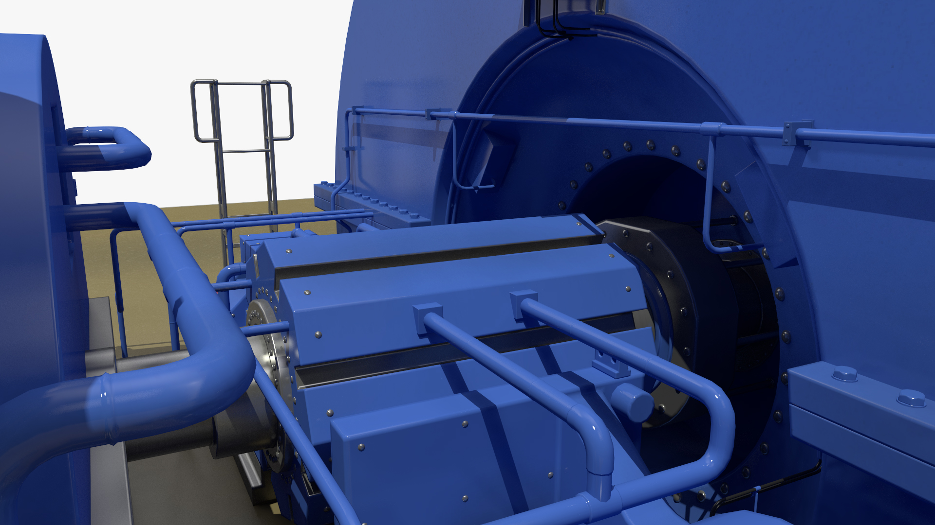 3D model Steam Driven Turbine Generator