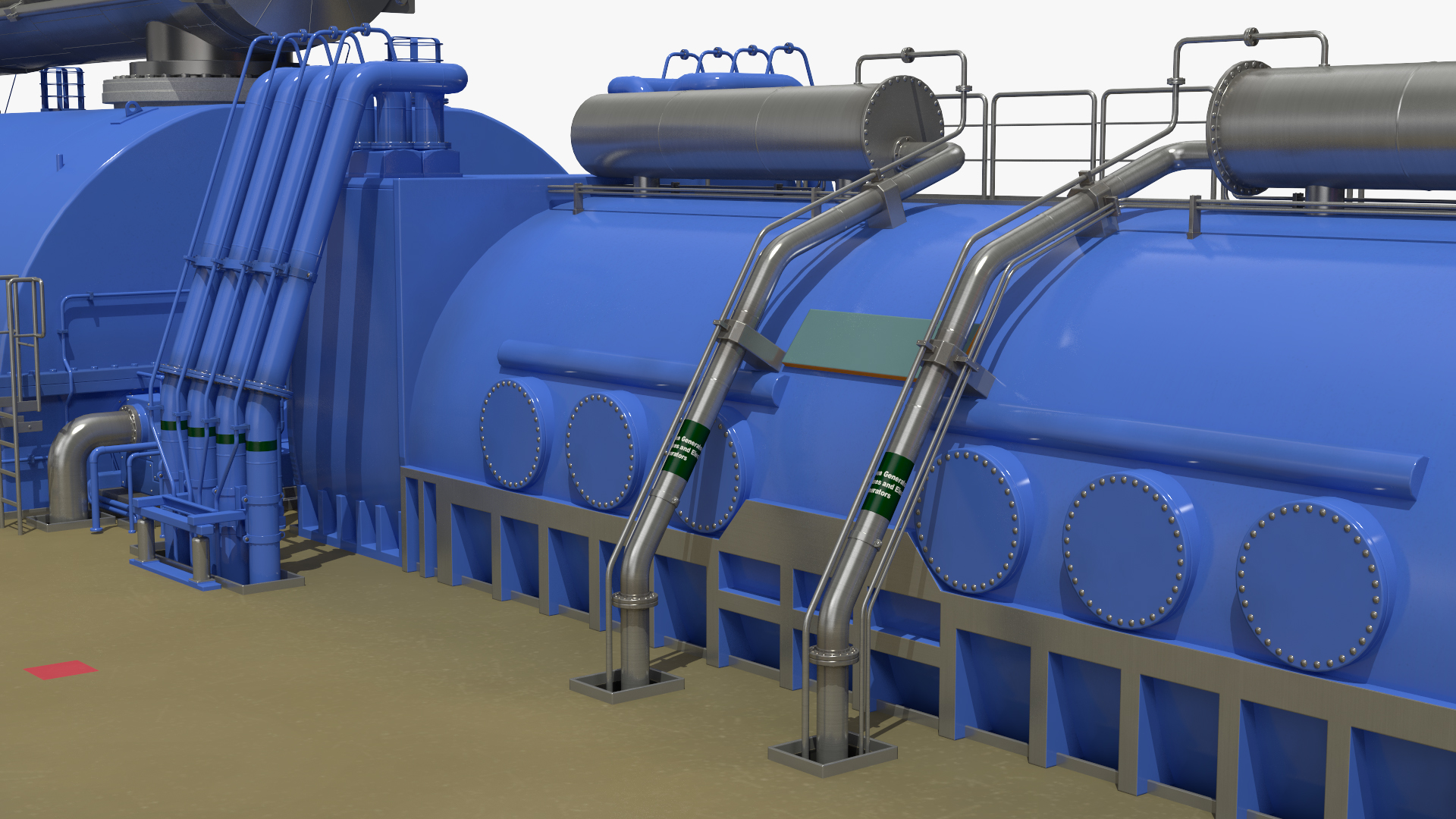 3D model Steam Driven Turbine Generator