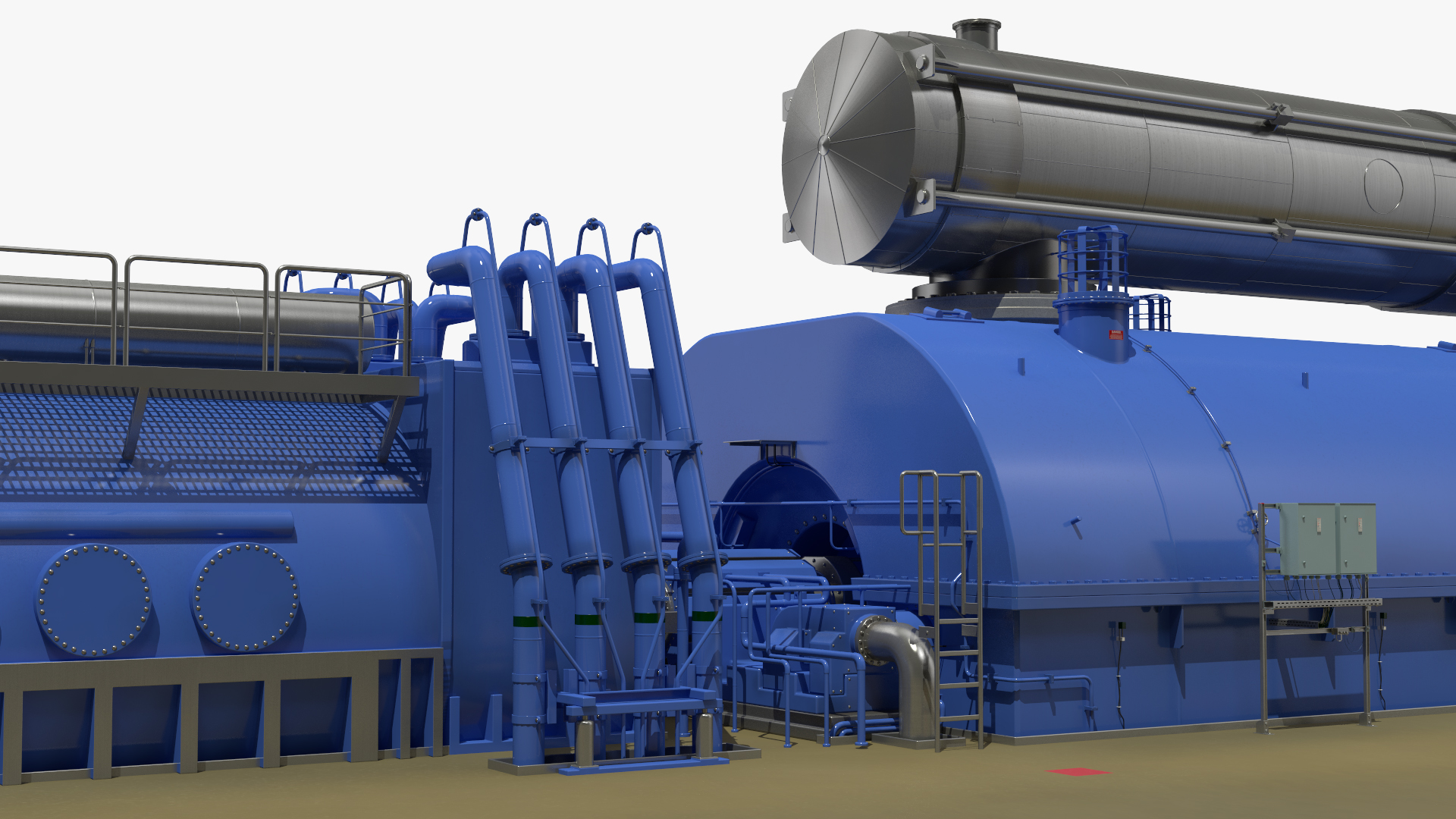 3D model Steam Driven Turbine Generator