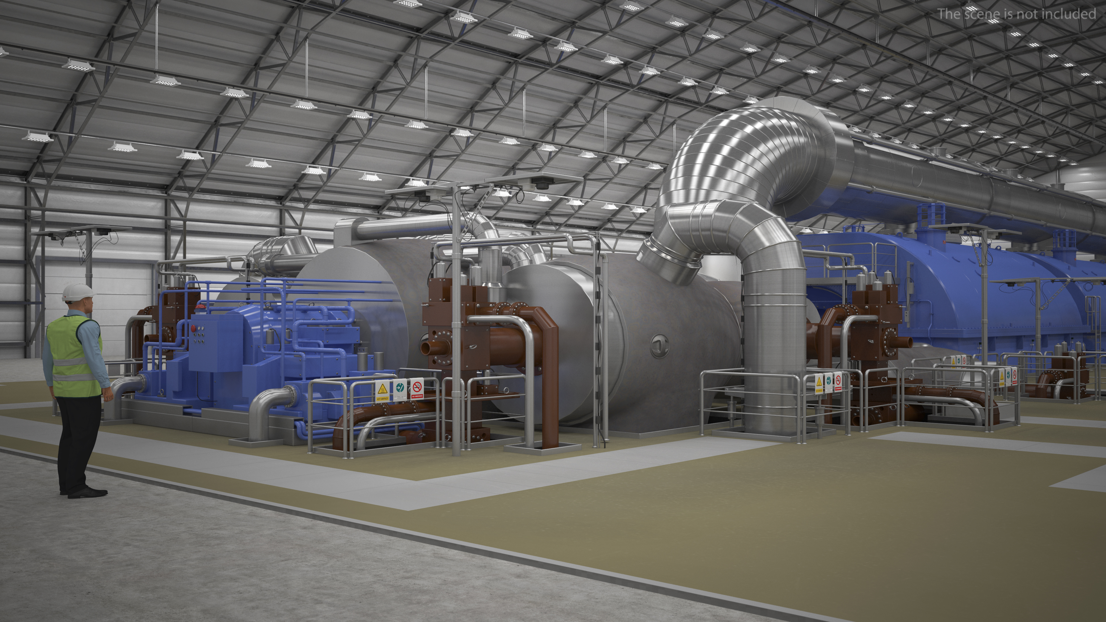 3D model Steam Driven Turbine Generator