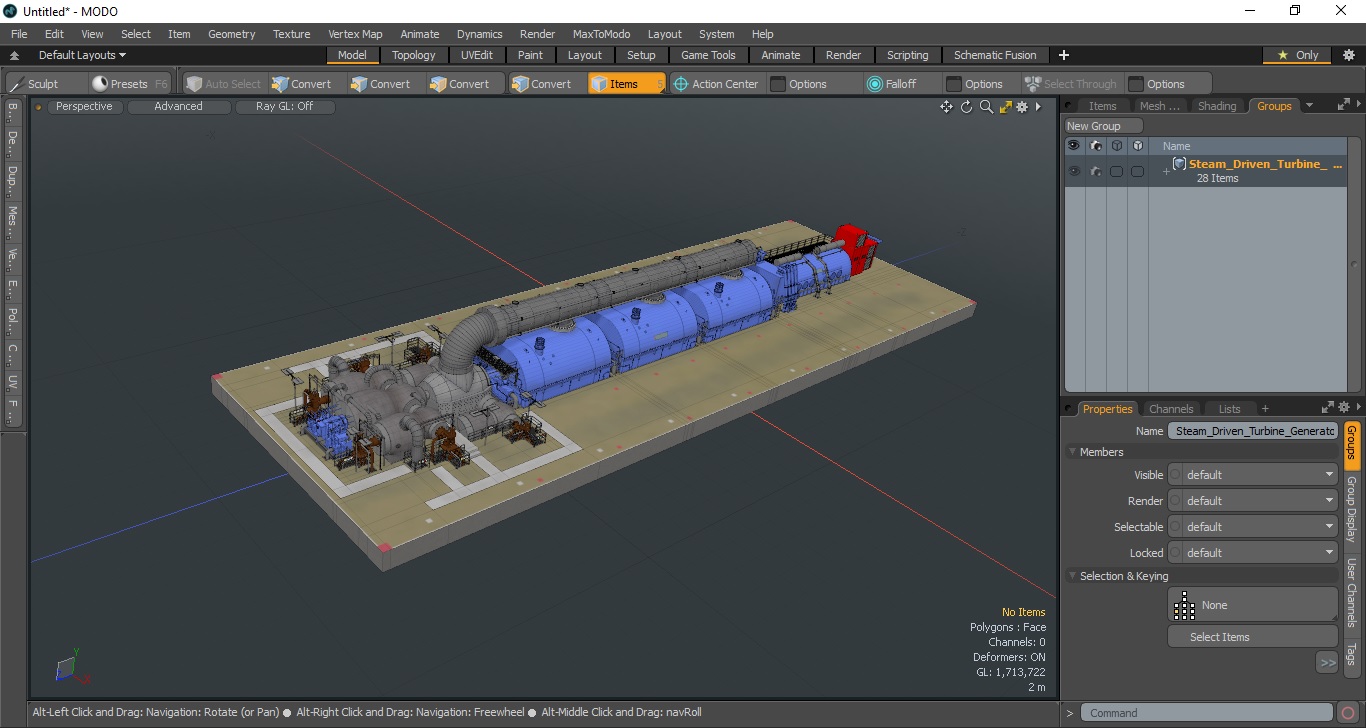 3D model Steam Driven Turbine Generator