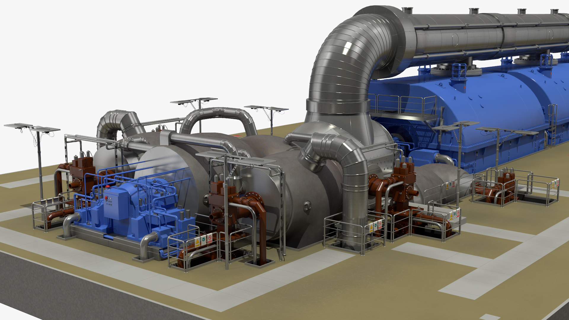 3D model Steam Driven Turbine Generator