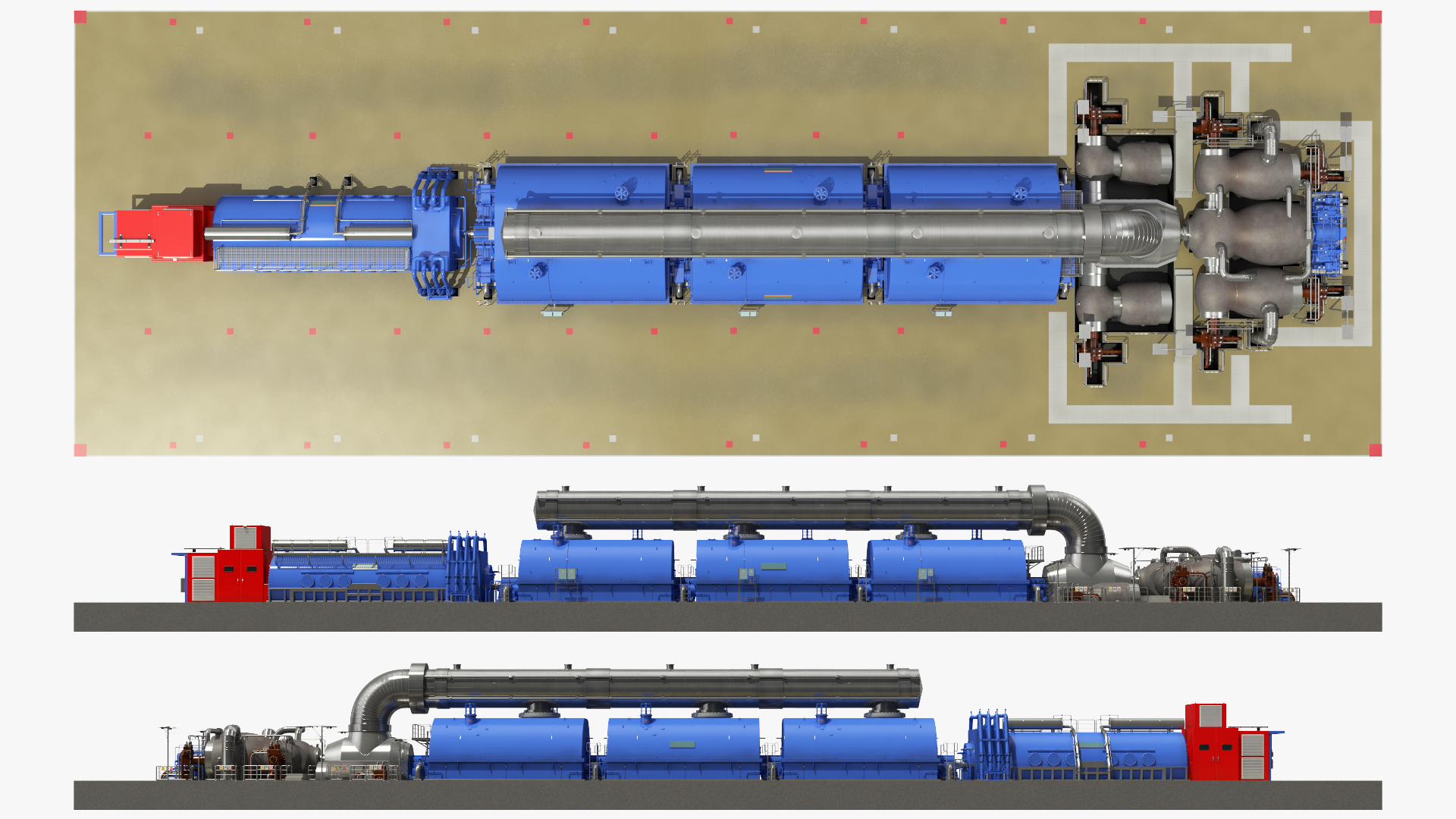 3D model Steam Driven Turbine Generator