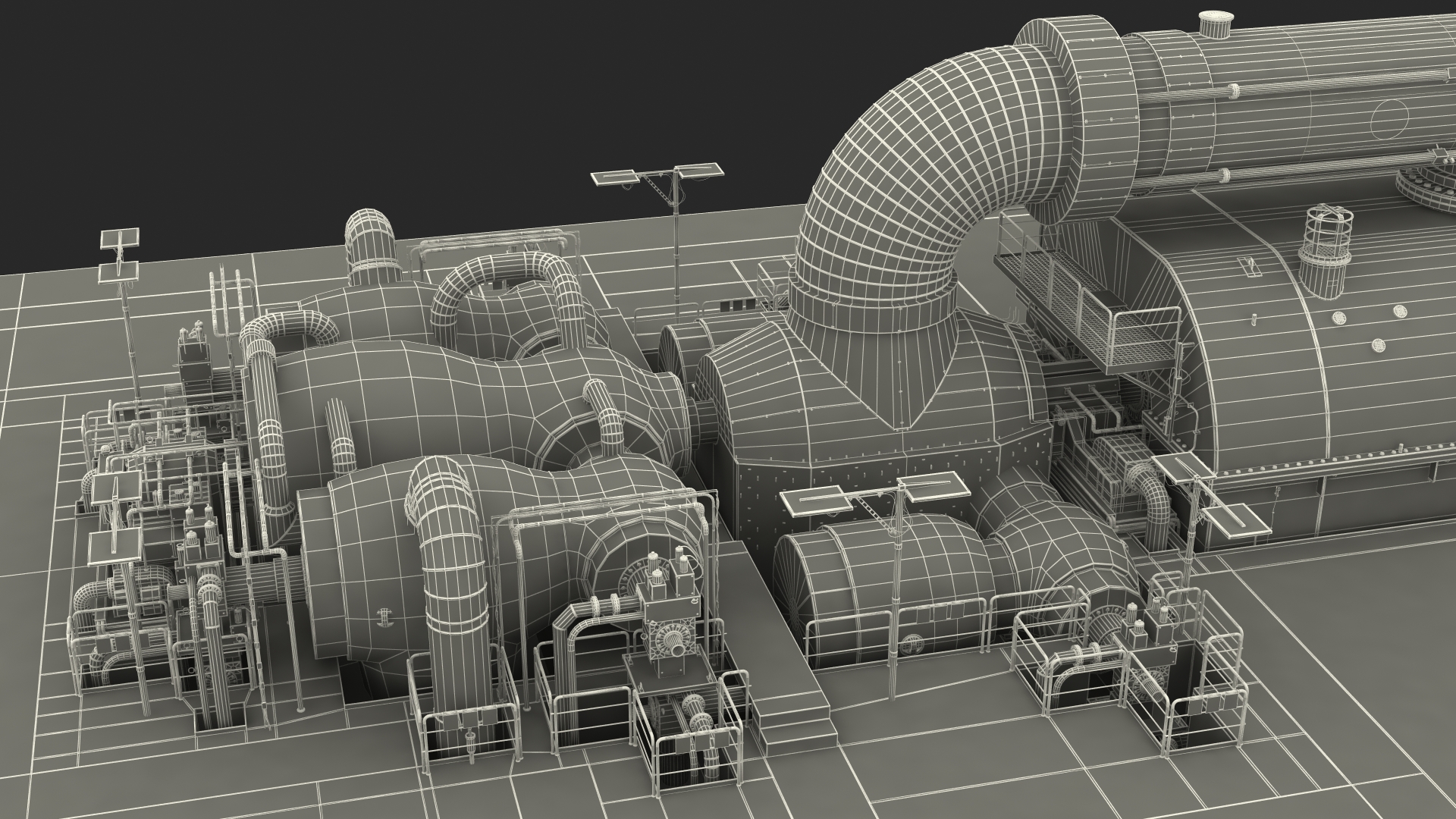 3D model Steam Driven Turbine Generator