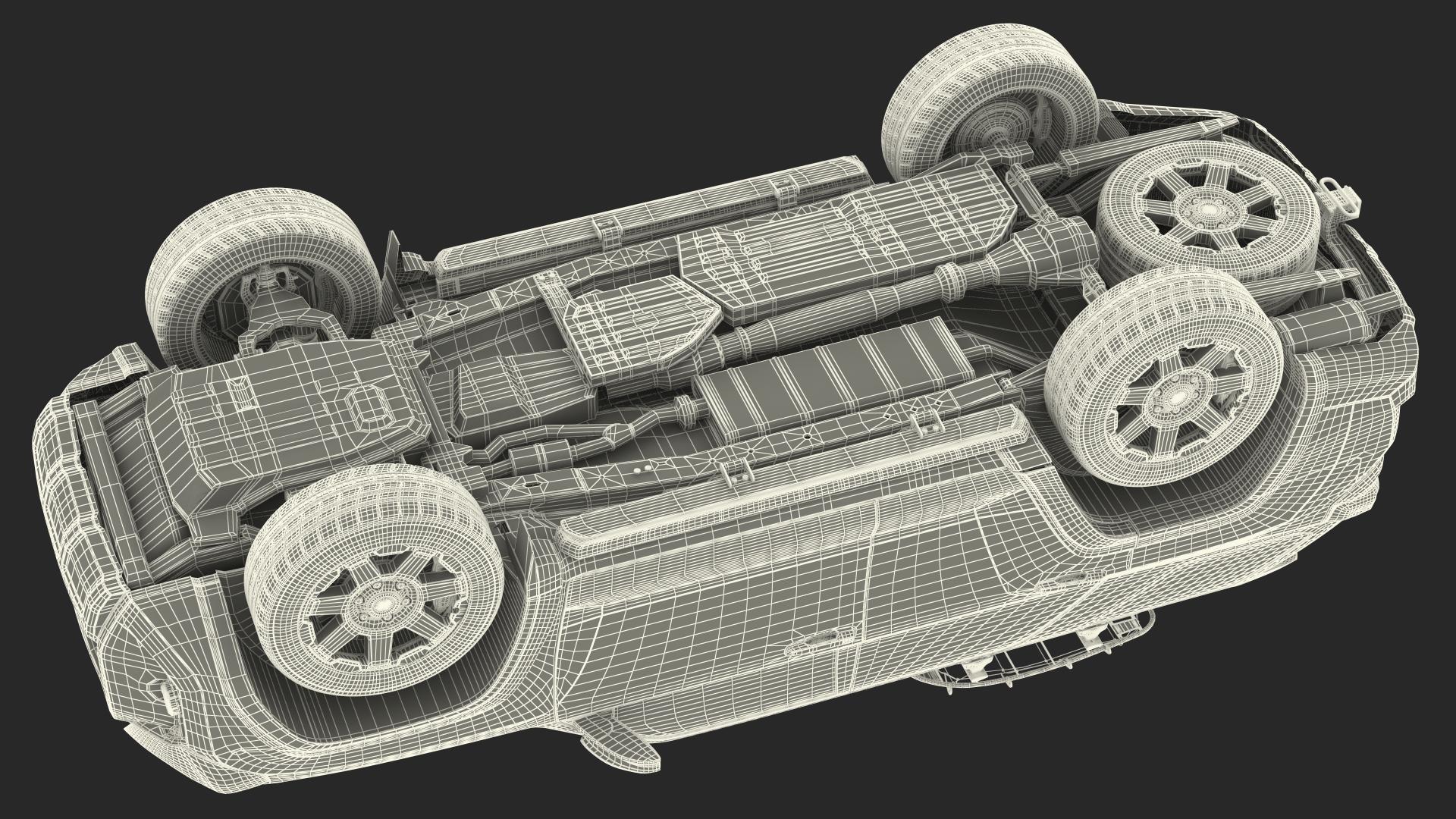 SUV 4x4 with Roof Basket 3D model