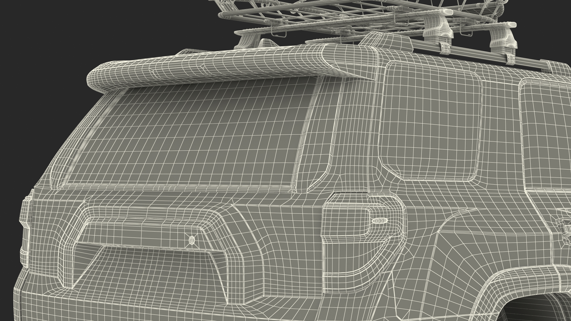 SUV 4x4 with Roof Basket 3D model