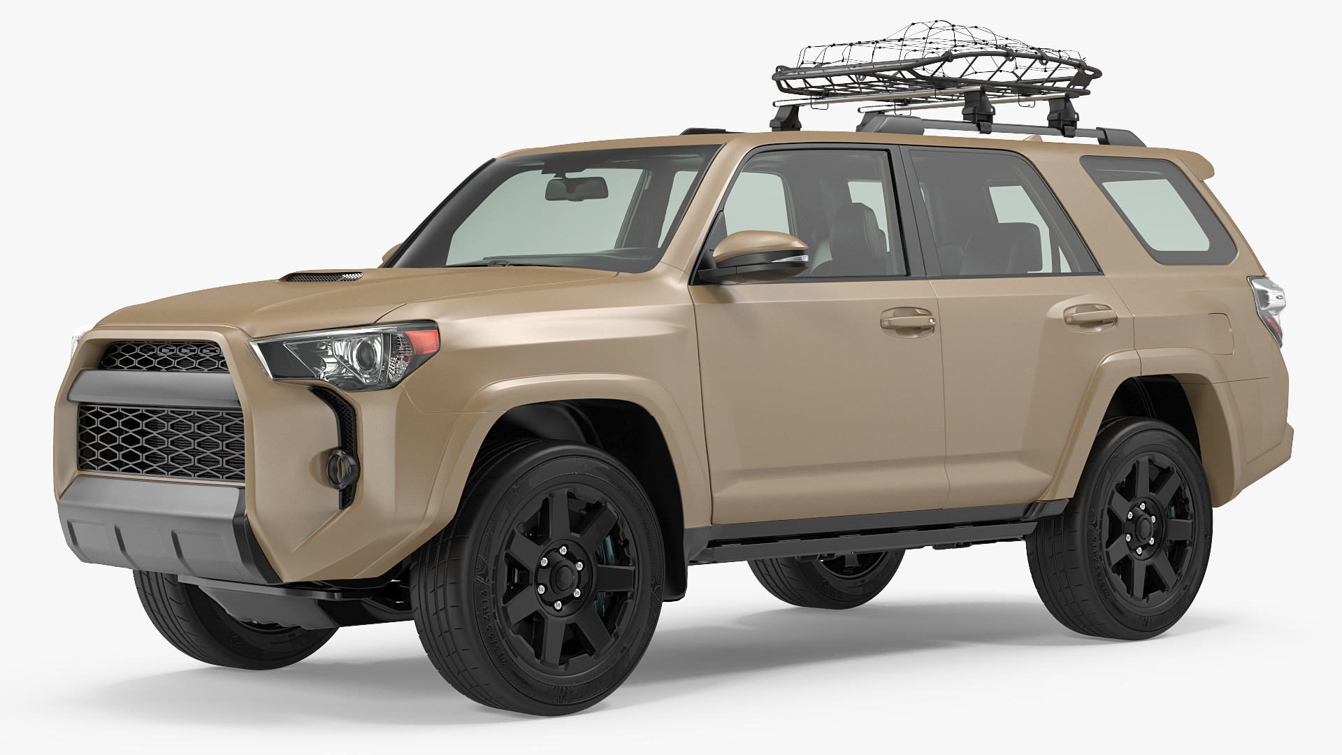 SUV 4x4 with Roof Basket 3D model