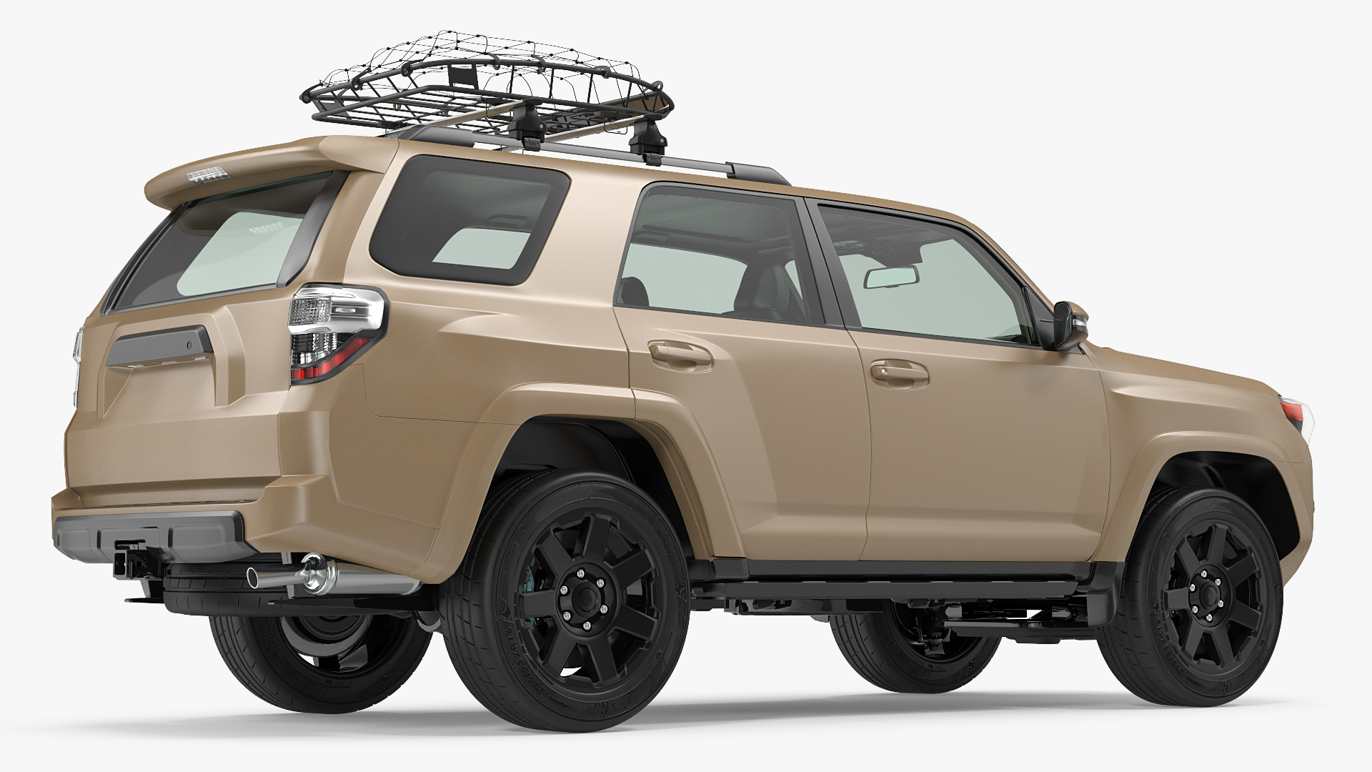 SUV 4x4 with Roof Basket 3D model