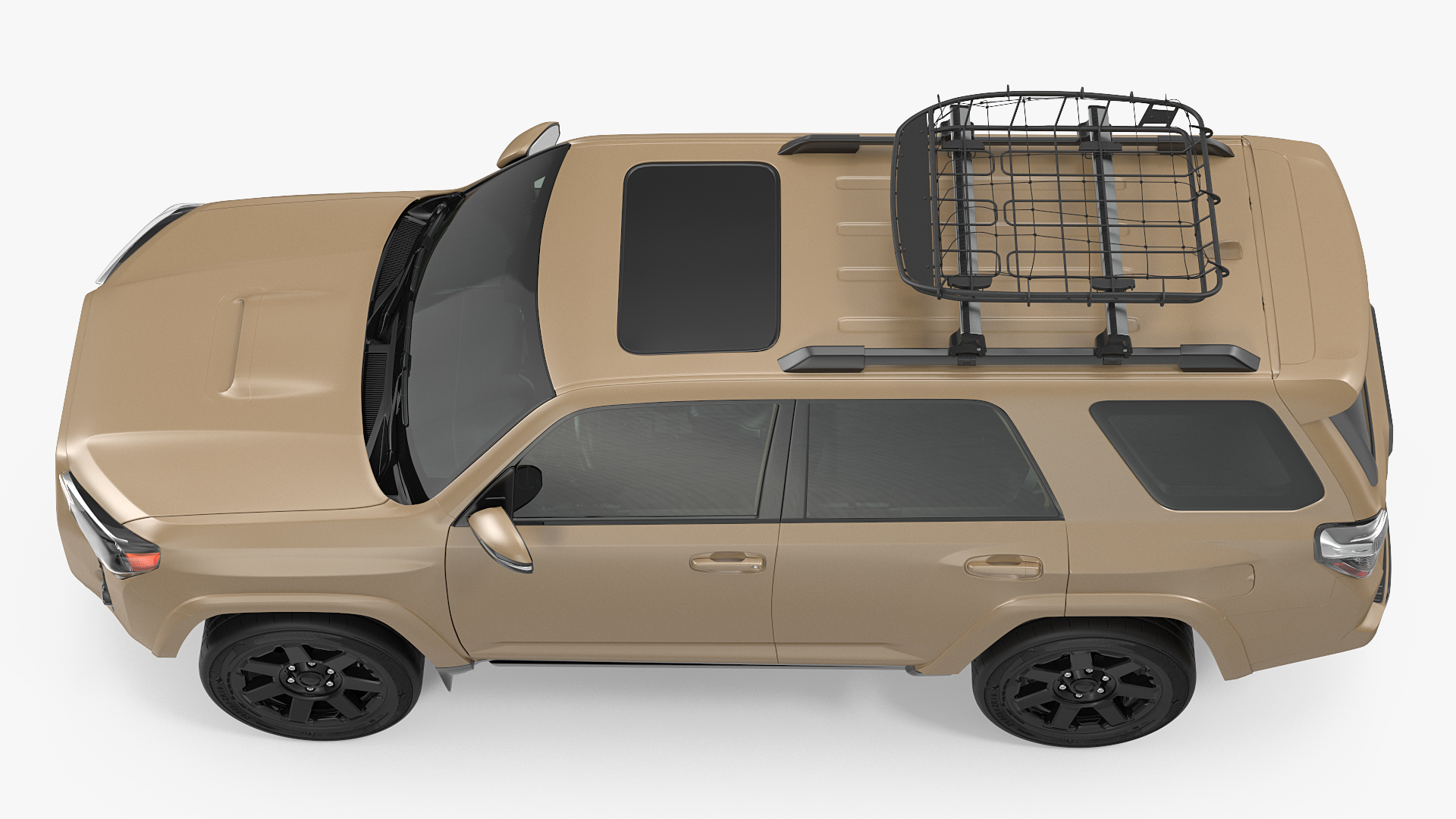SUV 4x4 with Roof Basket 3D model