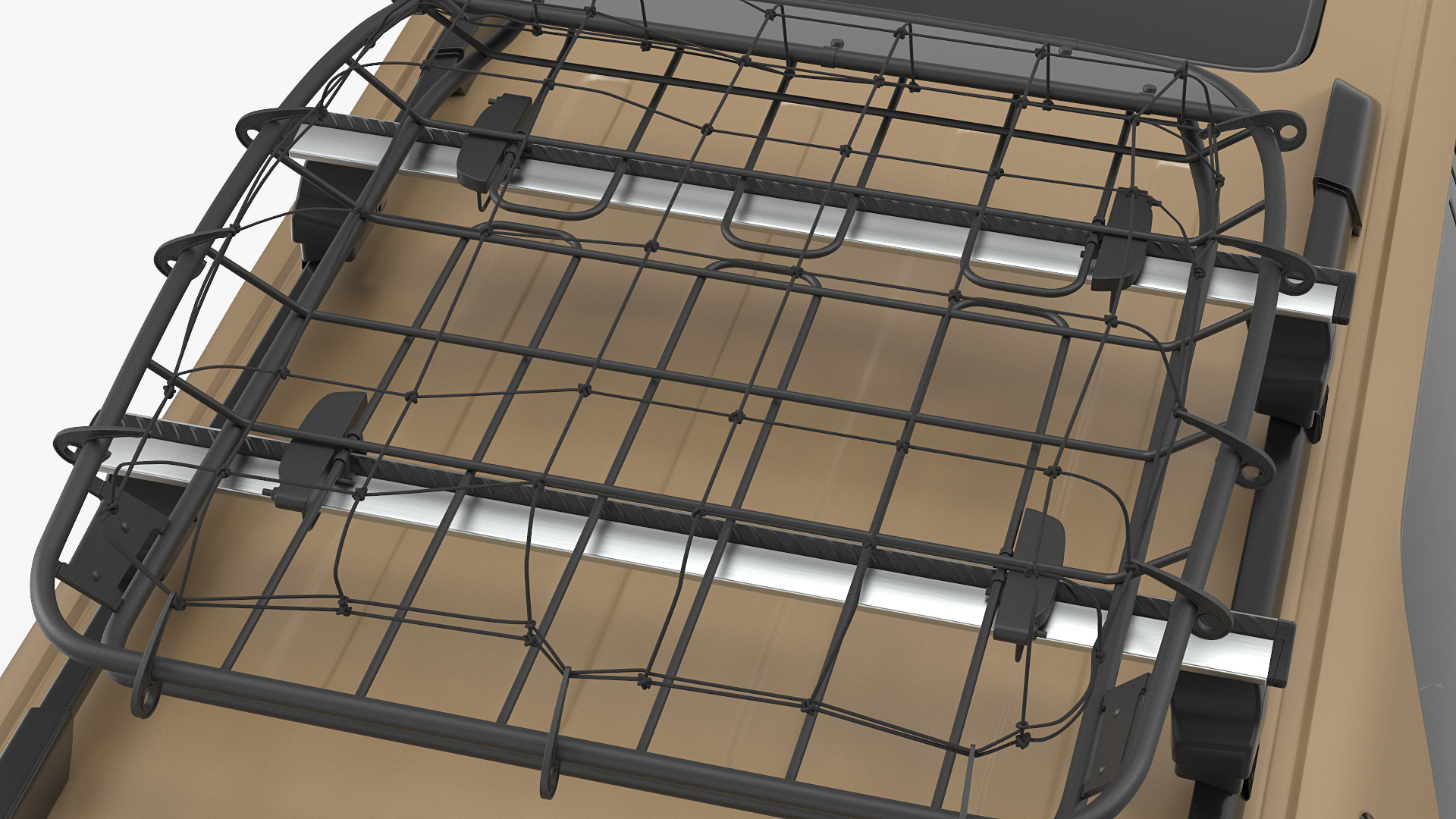 SUV 4x4 with Roof Basket 3D model