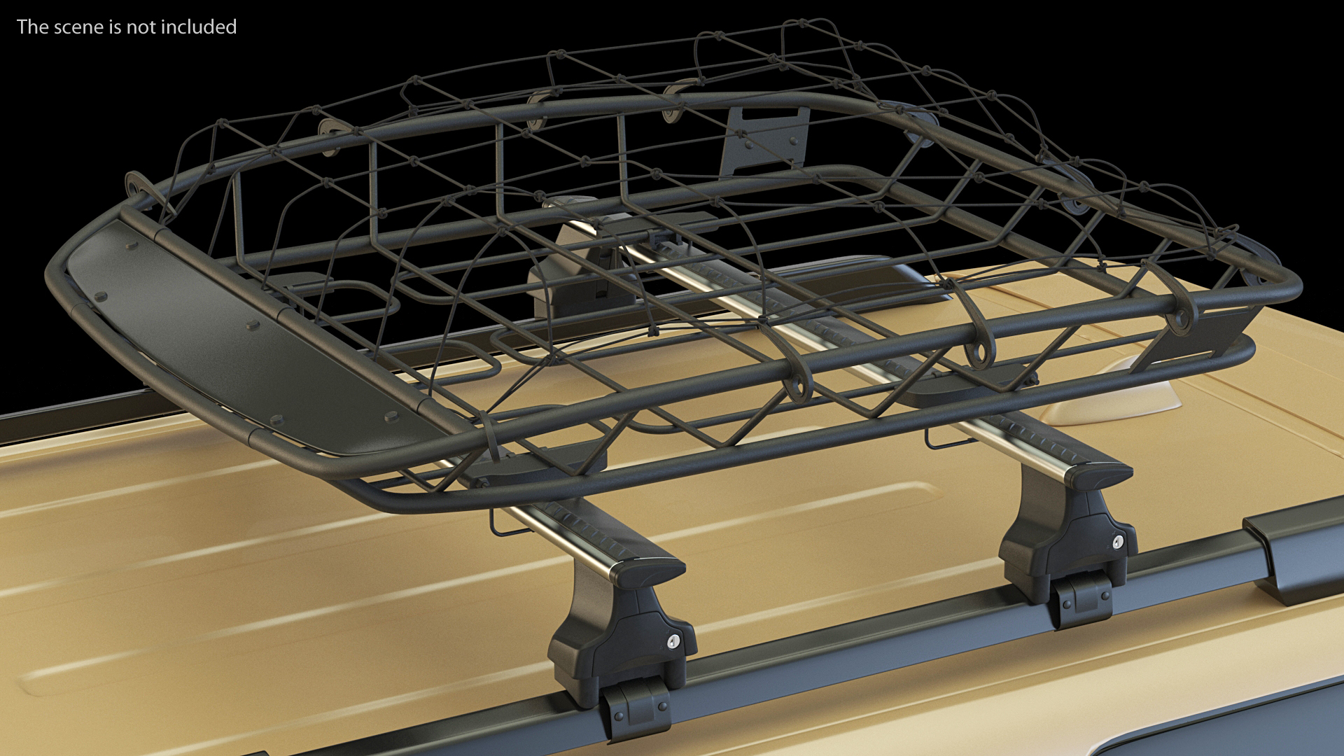 SUV 4x4 with Roof Basket 3D model