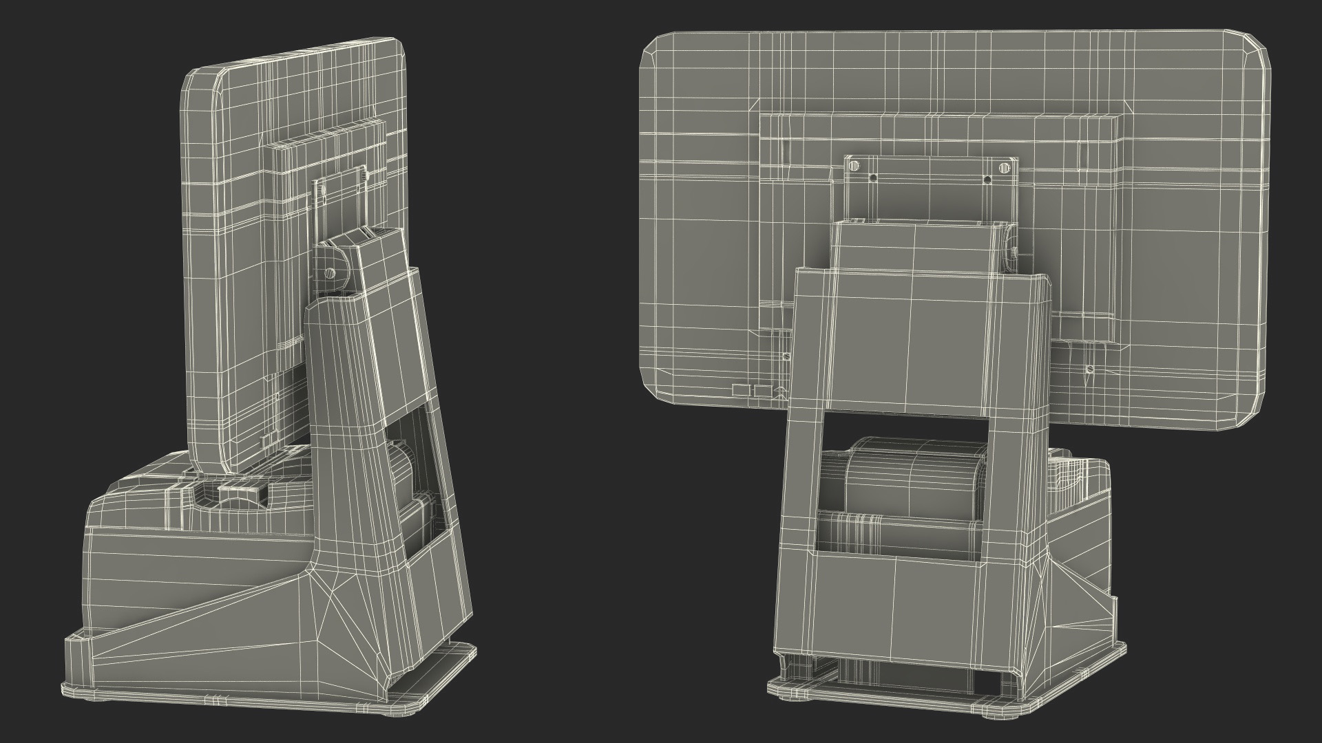 3D model Restaurant Self Service Kiosk Screen Off