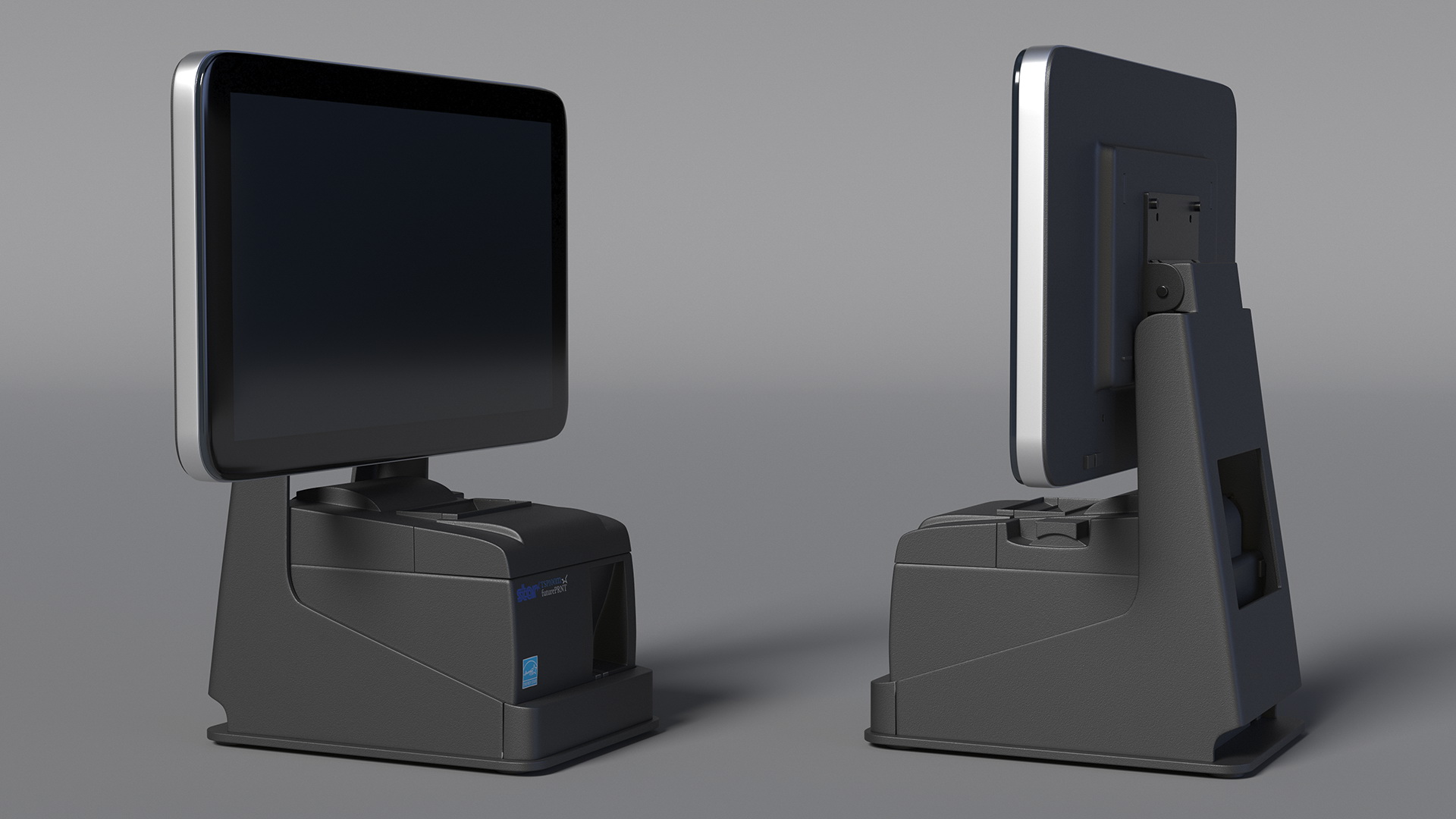 3D model Restaurant Self Service Kiosk Screen Off