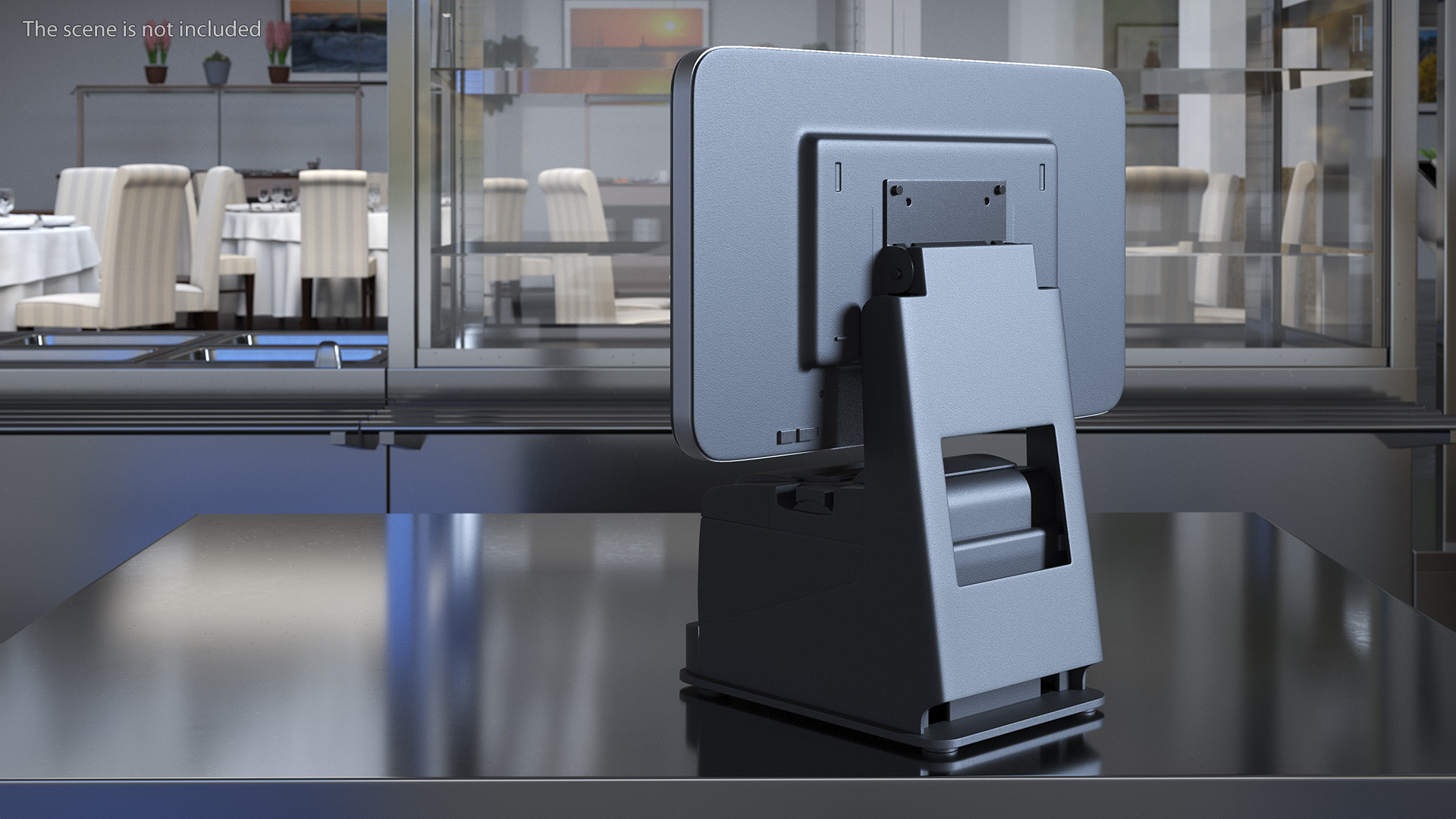3D model Restaurant Self Service Kiosk Screen Off