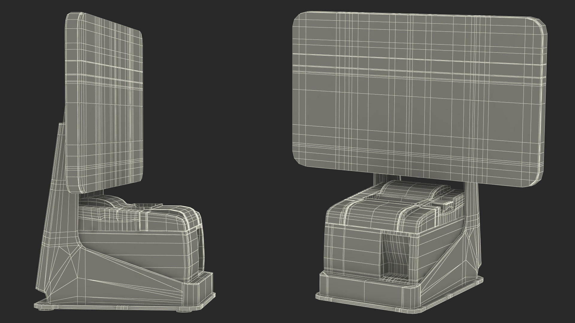 3D model Restaurant Self Service Kiosk Screen Off