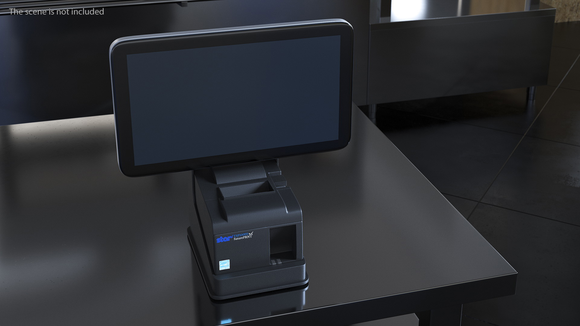3D model Restaurant Self Service Kiosk Screen Off