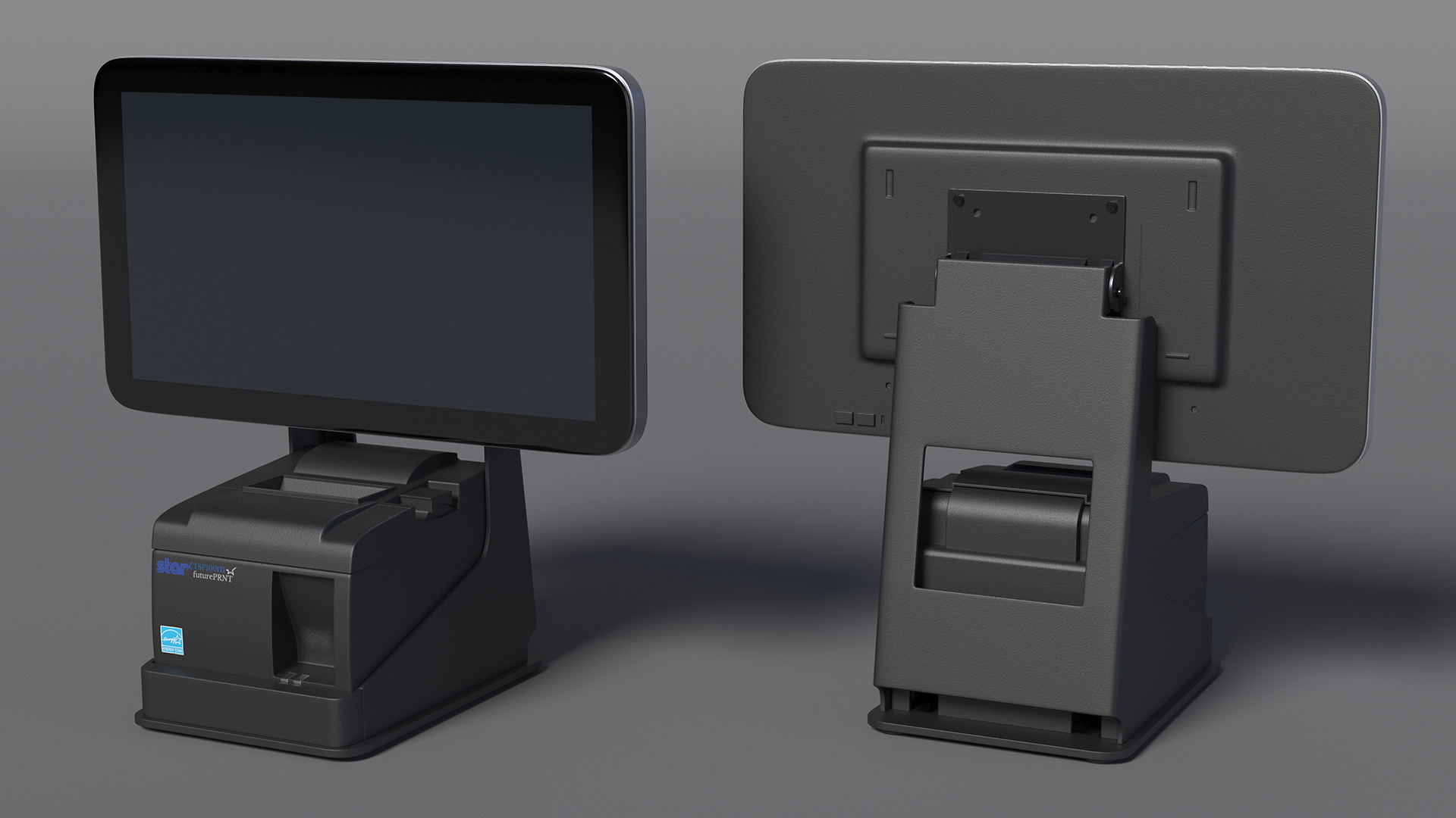 3D model Restaurant Self Service Kiosk Screen Off