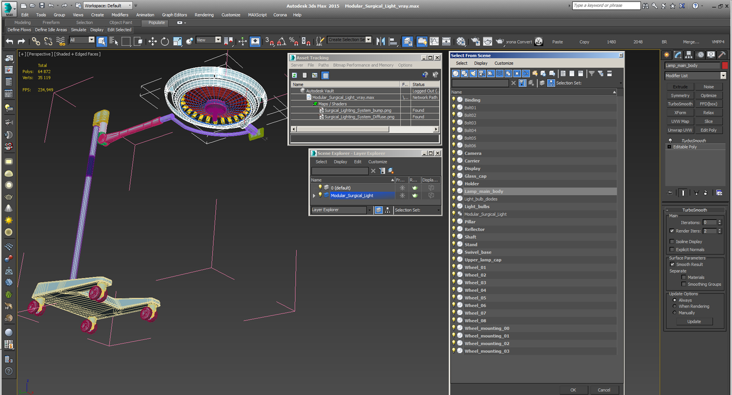 Modular Surgical Light 3D