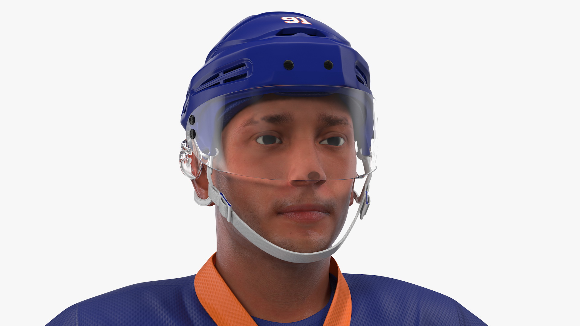 3D Hockey Player Blue model
