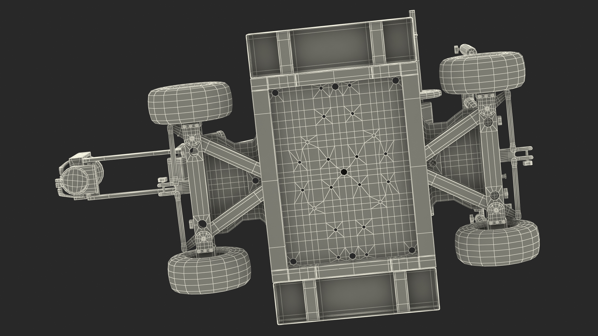 3D Dolly 4x4 with Mini Crane Rigged for Modo