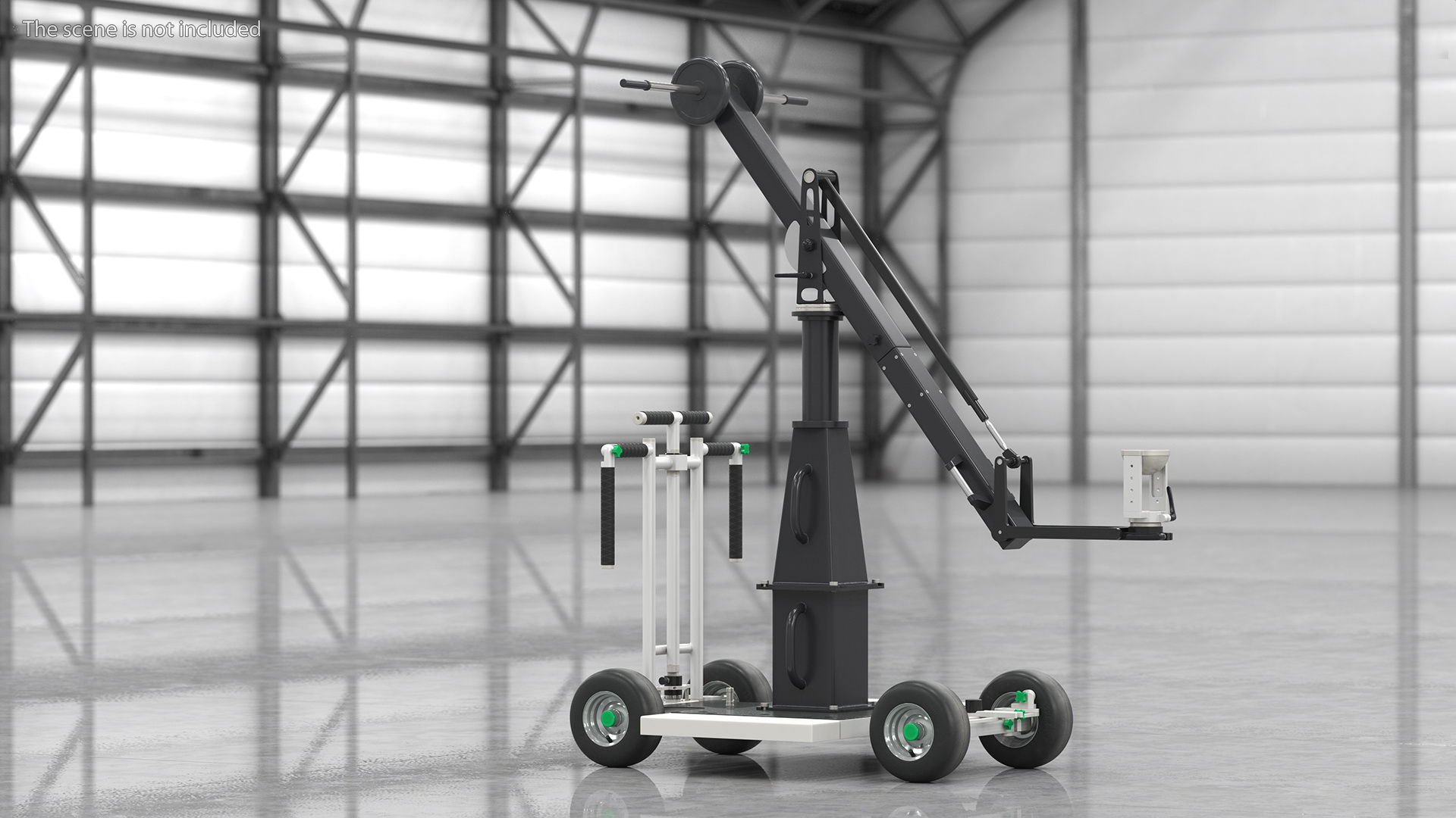 3D Dolly 4x4 with Mini Crane Rigged for Modo