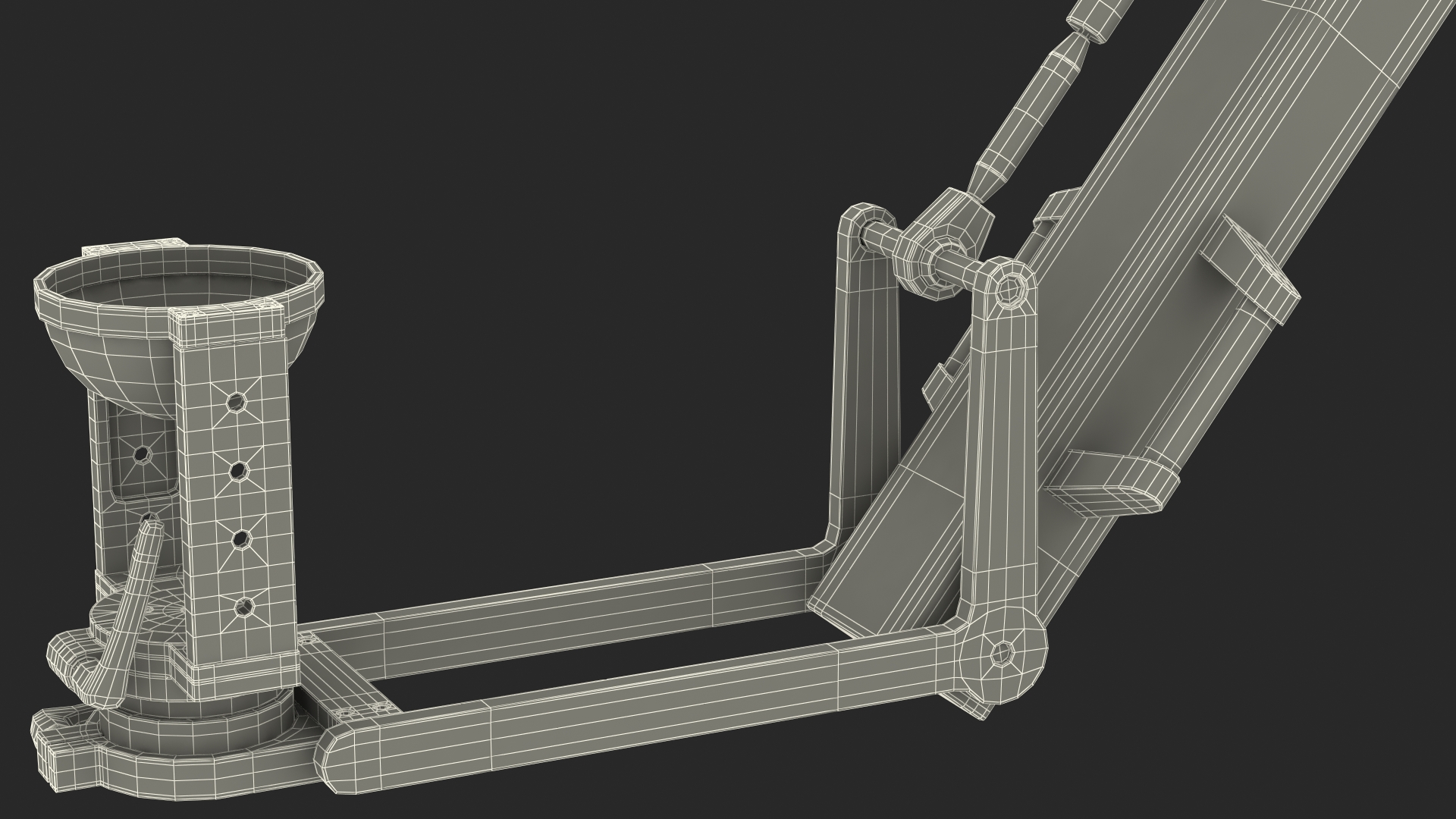 3D Dolly 4x4 with Mini Crane Rigged for Modo