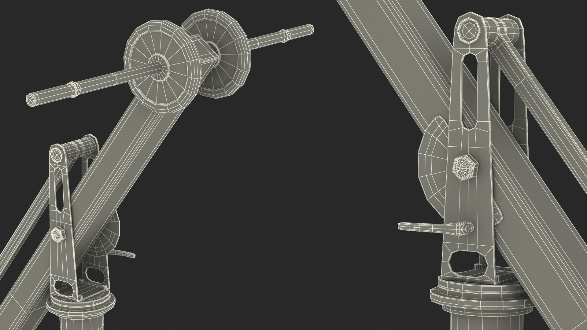 3D Dolly 4x4 with Mini Crane Rigged for Modo