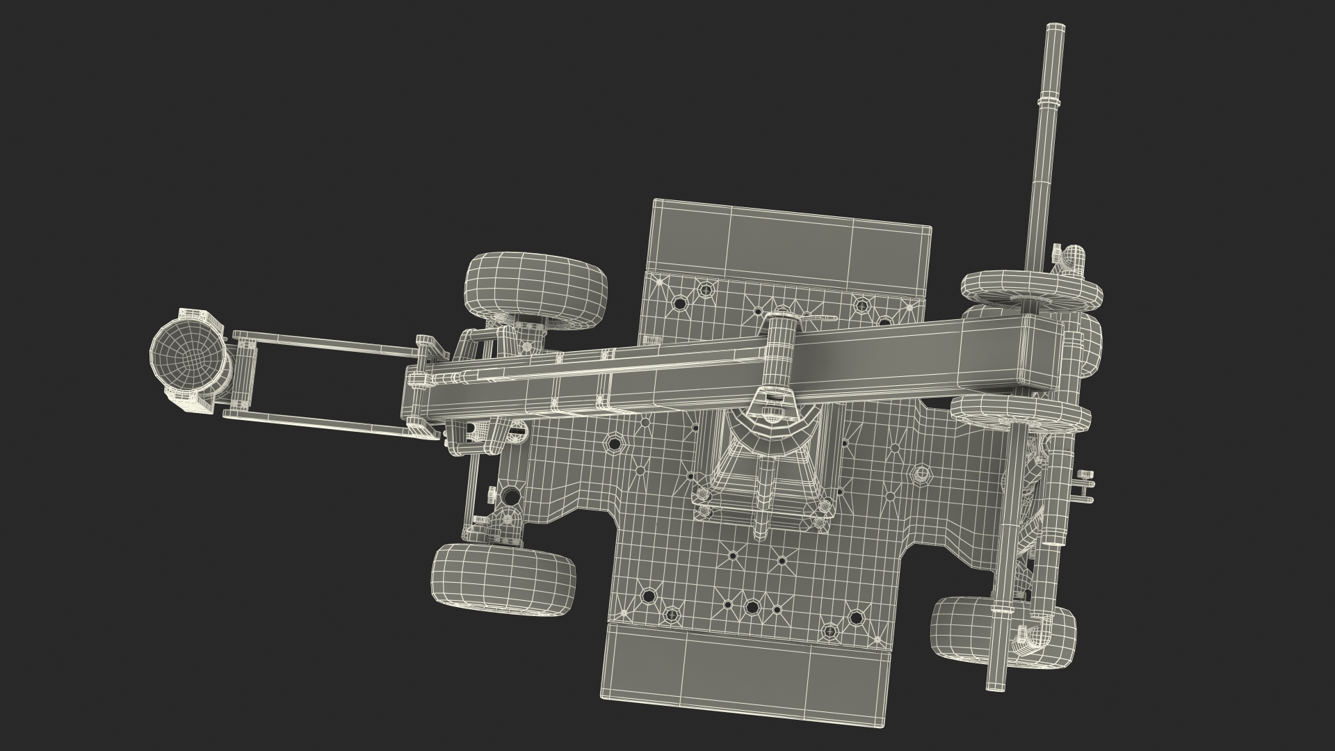 3D Dolly 4x4 with Mini Crane Rigged for Modo