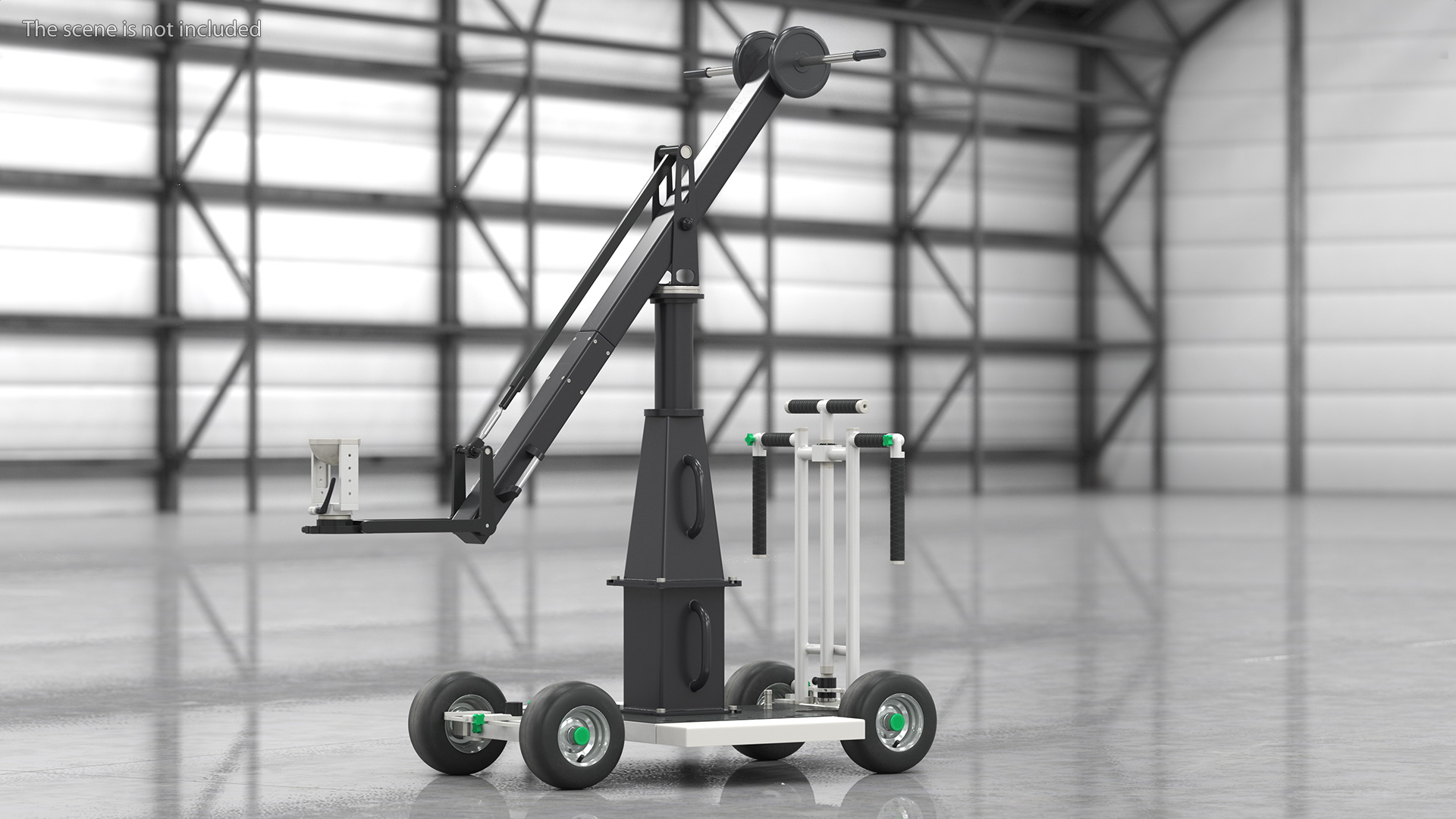 3D Dolly 4x4 with Mini Crane Rigged for Modo