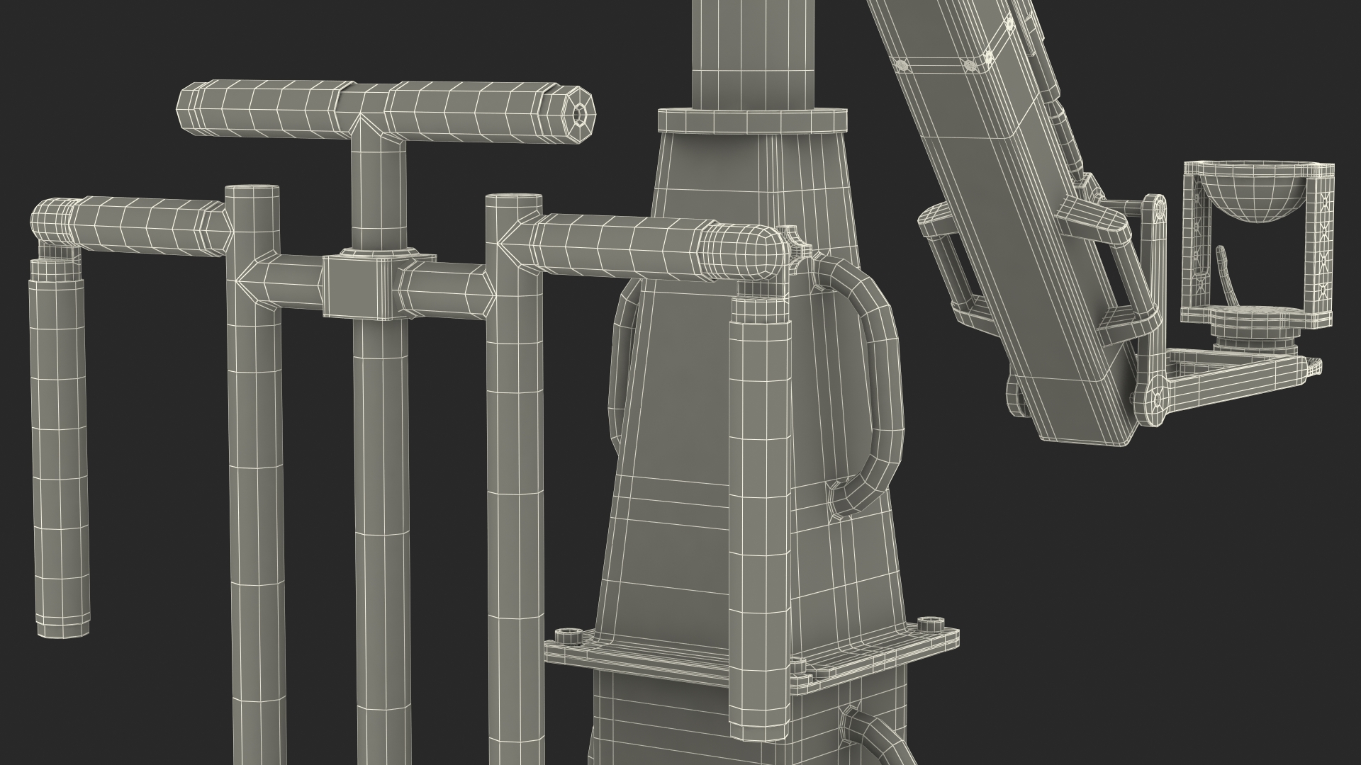 3D Dolly 4x4 with Mini Crane Rigged for Modo