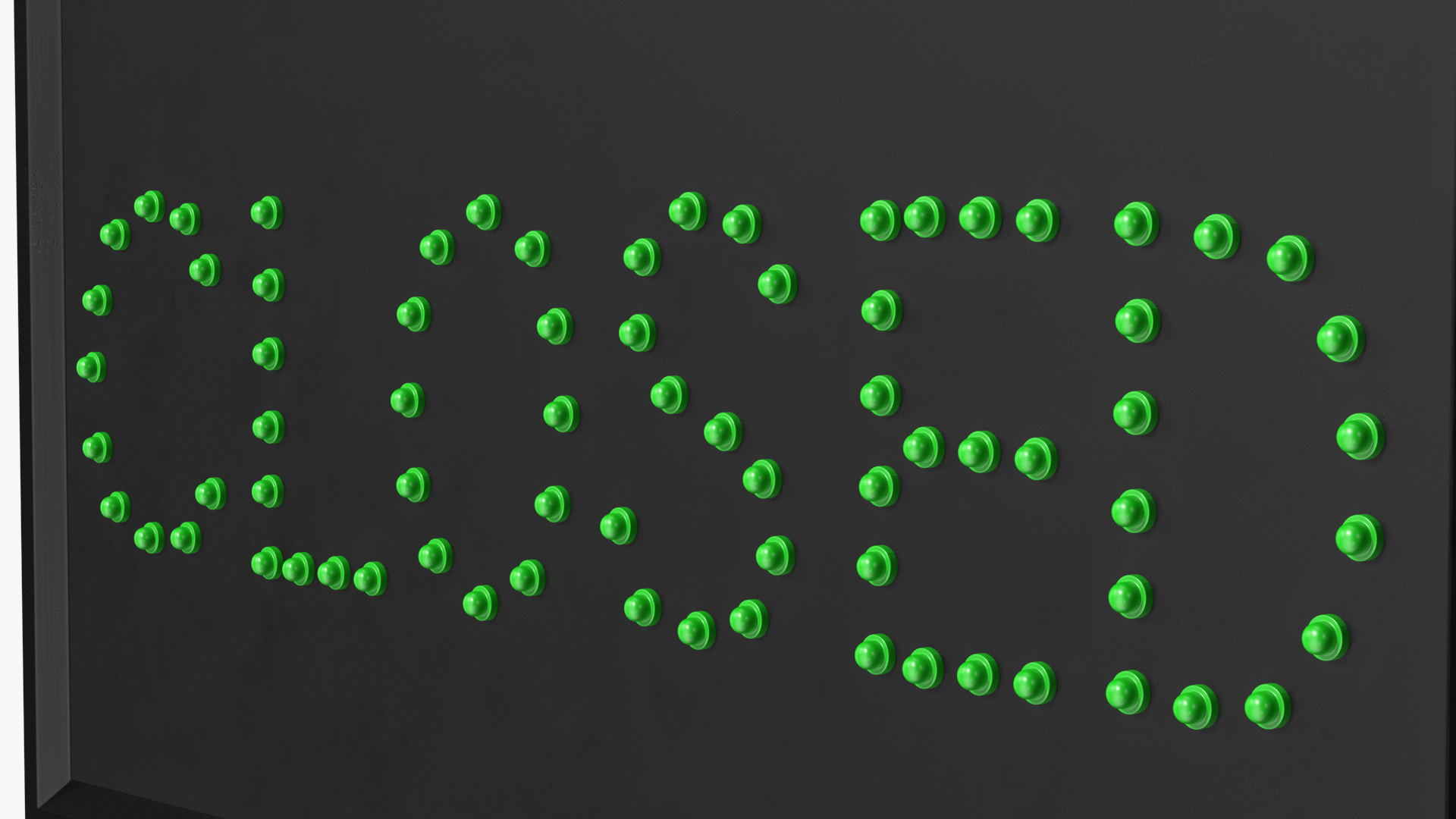 3D model LED Light Business Sign Closed Green OFF