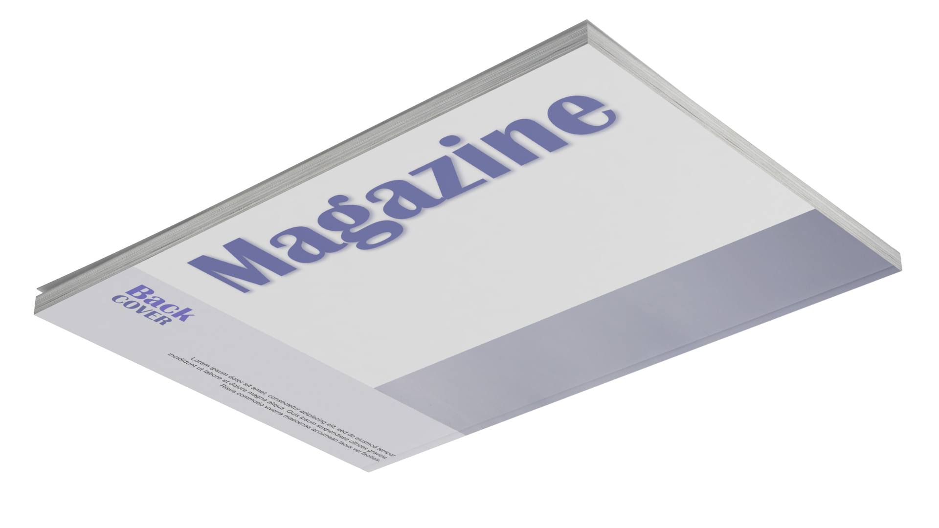 3D Fashion Magazine Mockup model