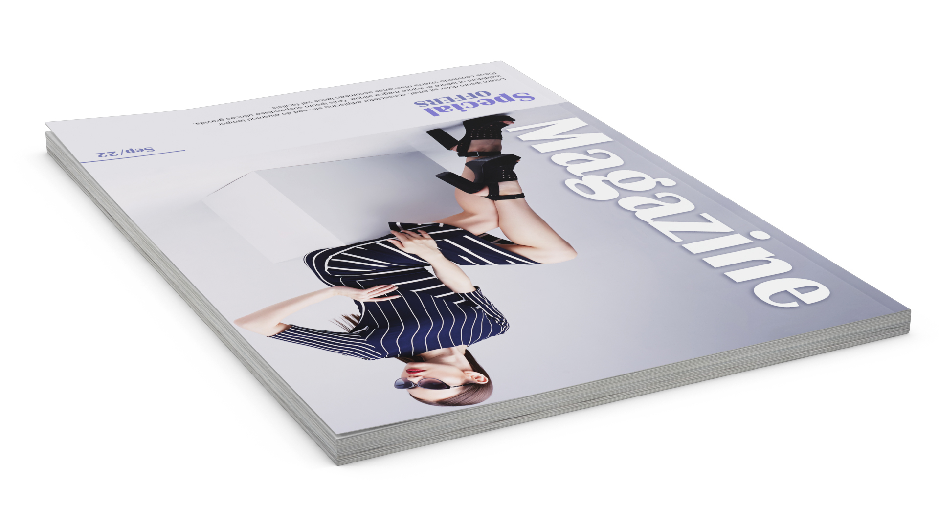 3D Fashion Magazine Mockup model