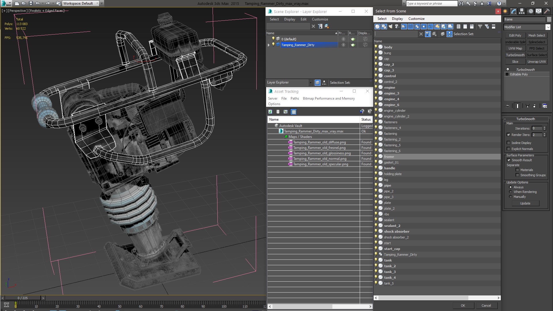 3D model Tamping Rammer Dirty