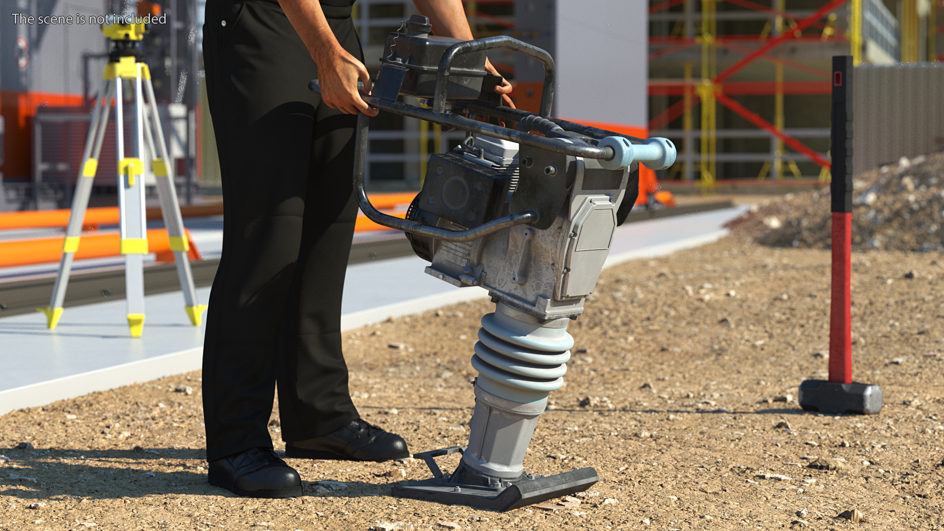 3D model Tamping Rammer Dirty
