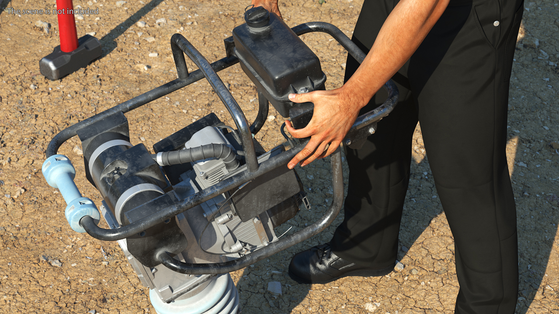 3D model Tamping Rammer Dirty