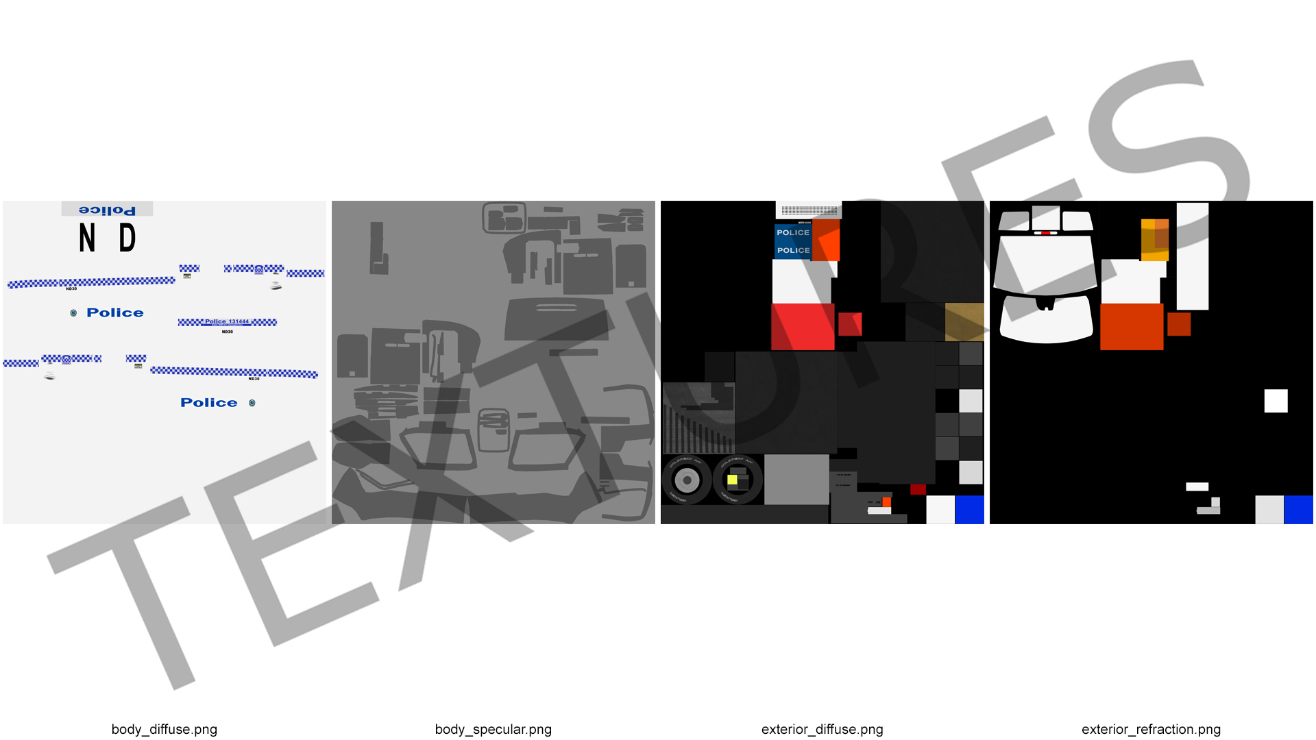 Police Paddy Wagon Dodge RAM 1500 Simple Interior 3D model