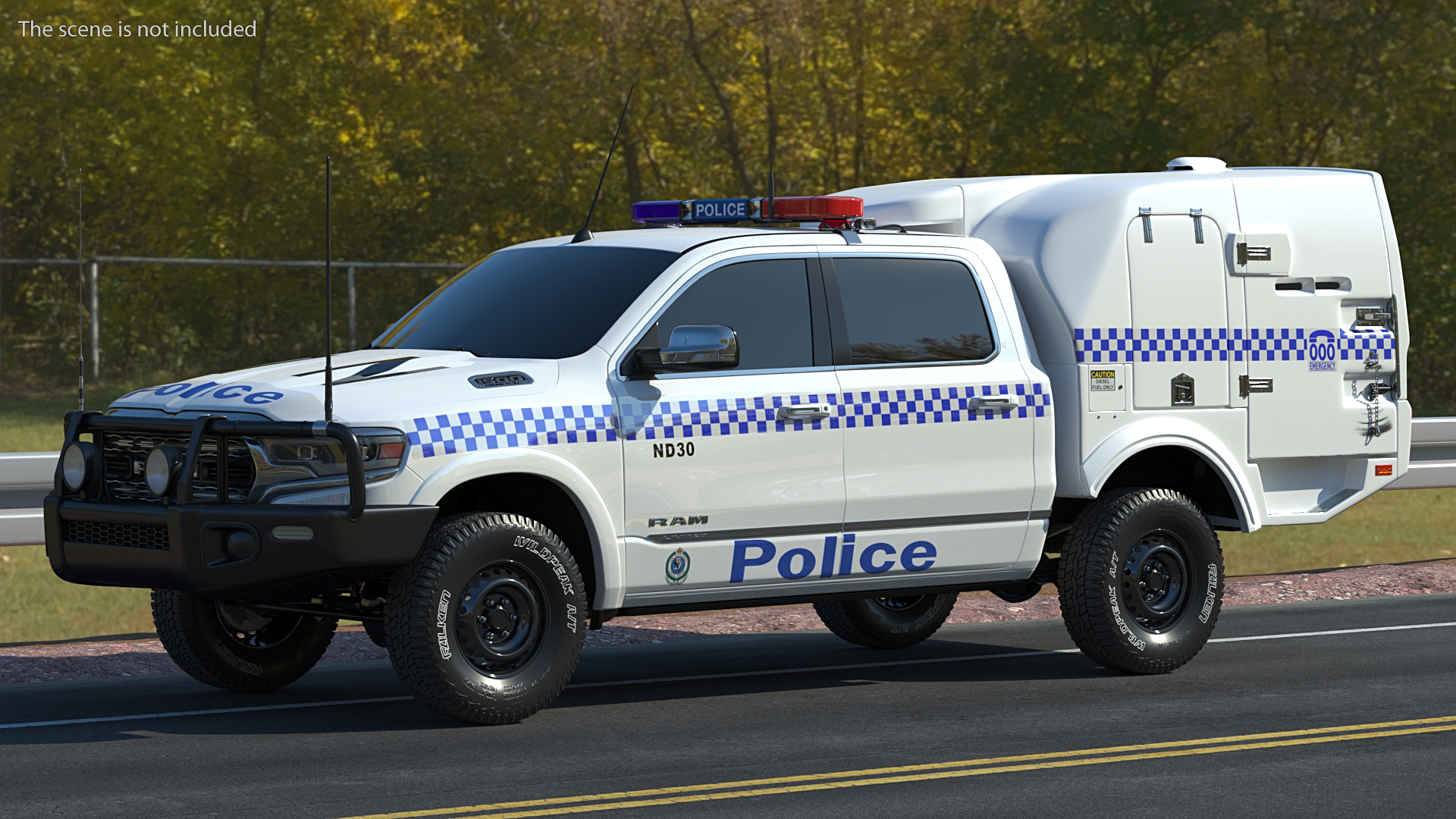 Police Paddy Wagon Dodge RAM 1500 Simple Interior 3D model