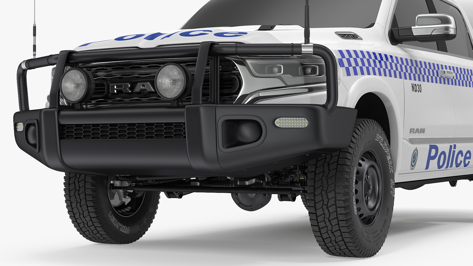 Police Paddy Wagon Dodge RAM 1500 Simple Interior 3D model
