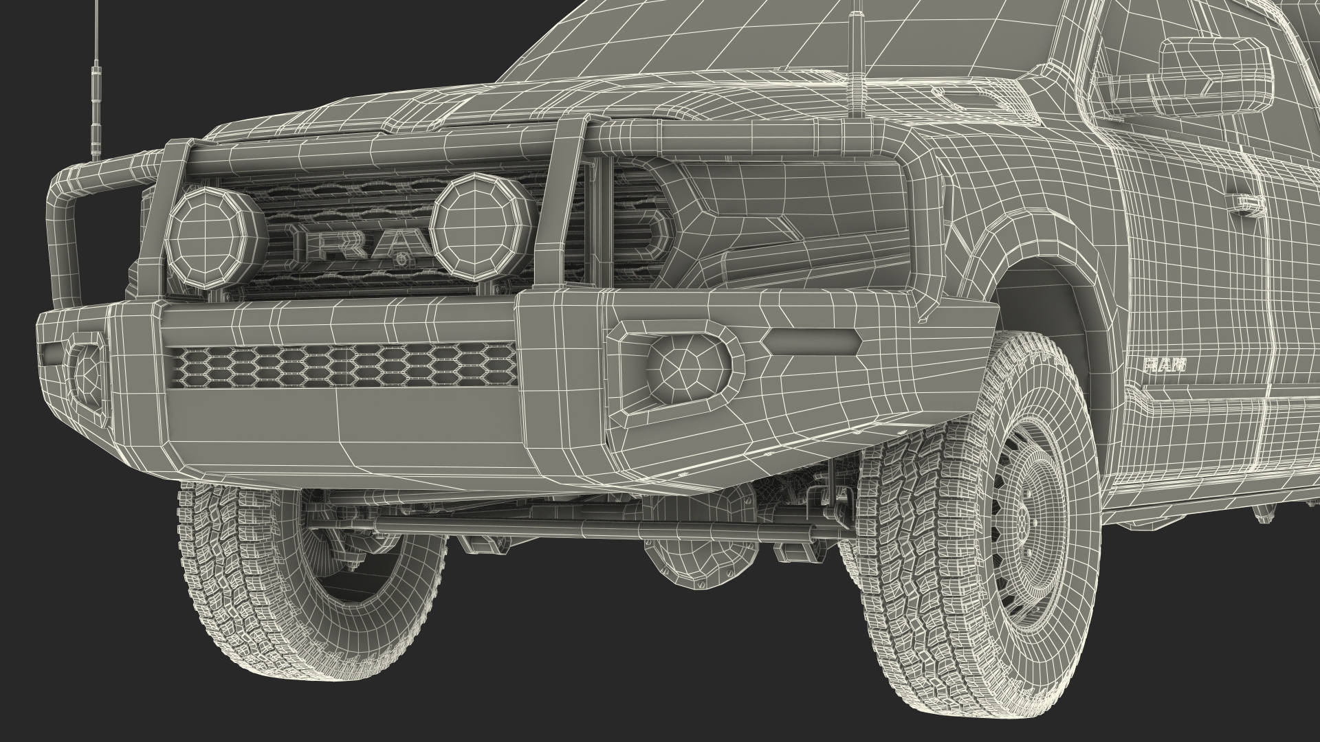 Police Paddy Wagon Dodge RAM 1500 Simple Interior 3D model