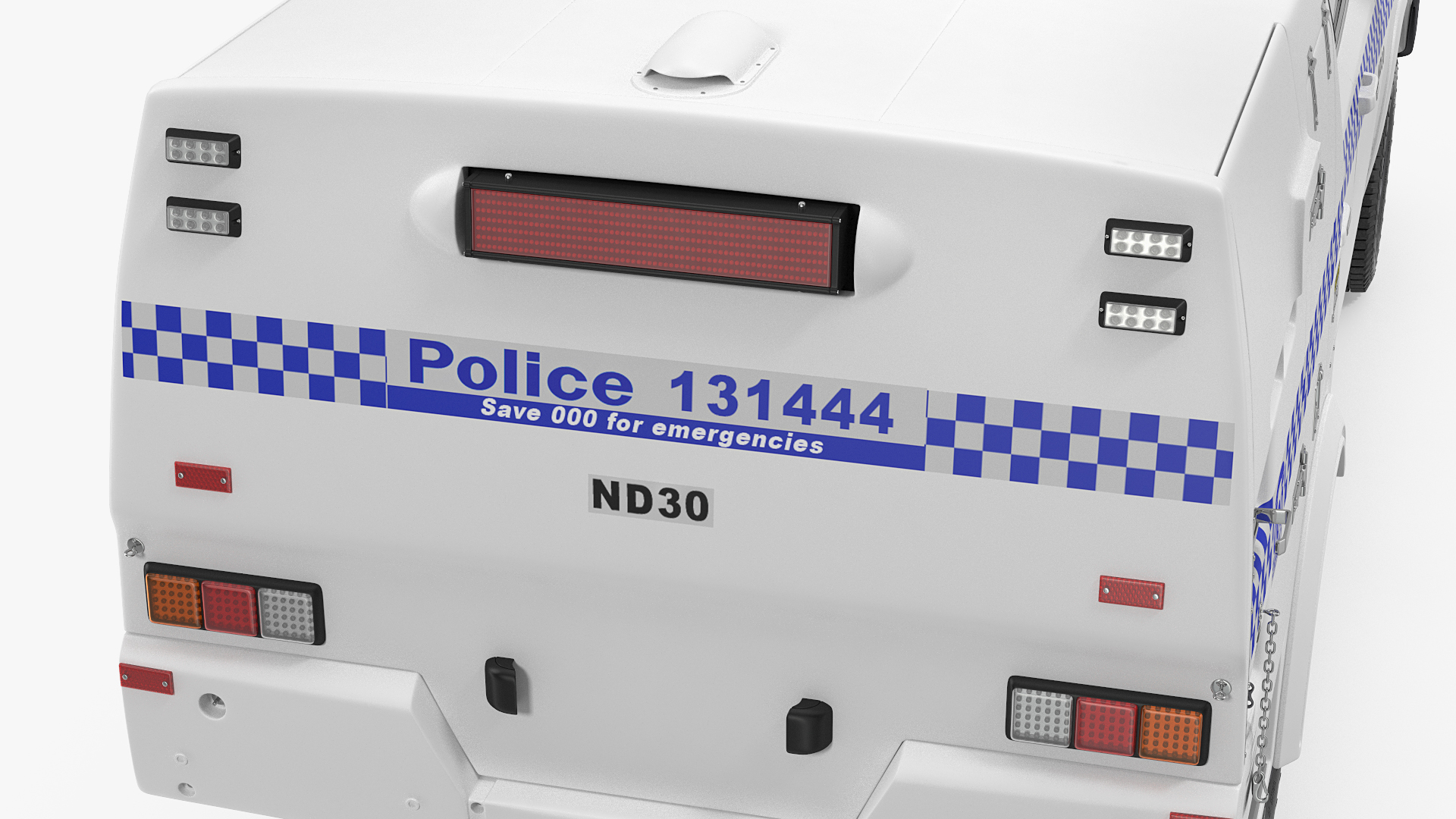 Police Paddy Wagon Dodge RAM 1500 Simple Interior 3D model