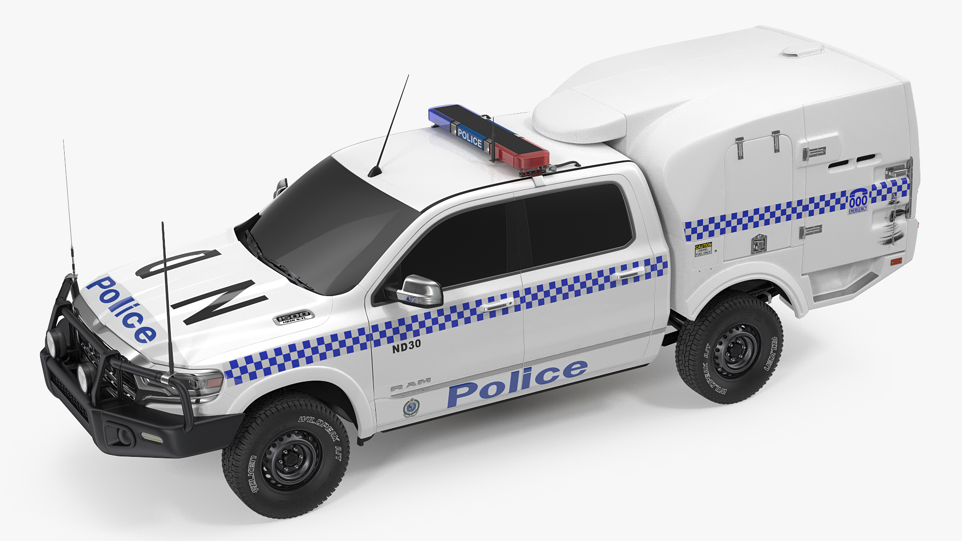 Police Paddy Wagon Dodge RAM 1500 Simple Interior 3D model