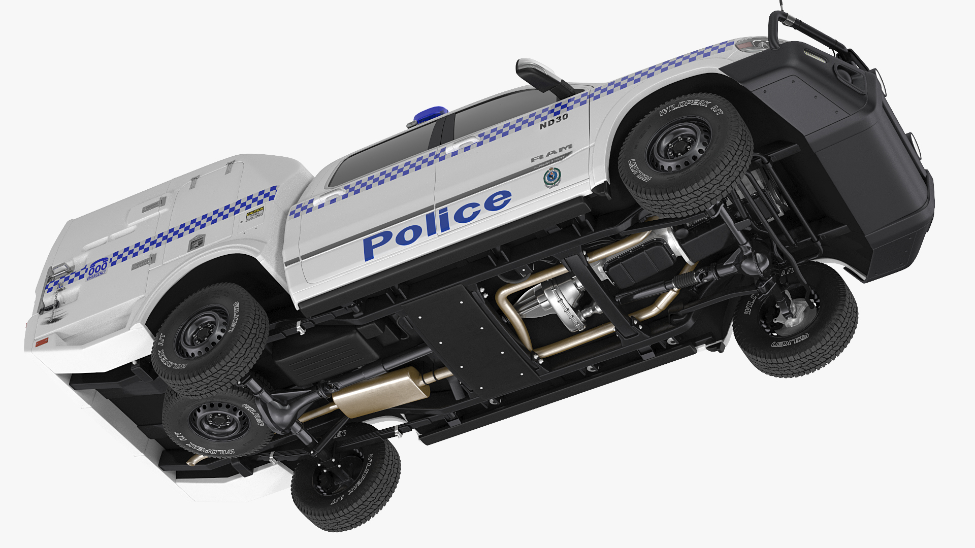 Police Paddy Wagon Dodge RAM 1500 Simple Interior 3D model