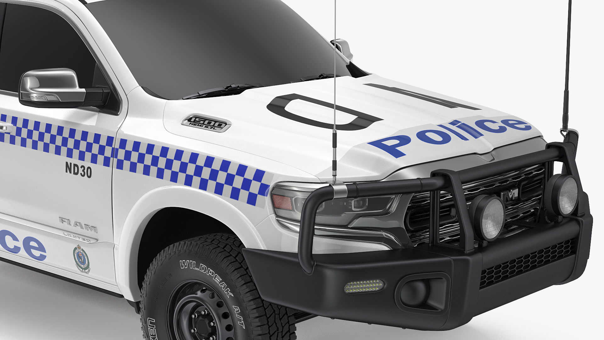 Police Paddy Wagon Dodge RAM 1500 Simple Interior 3D model